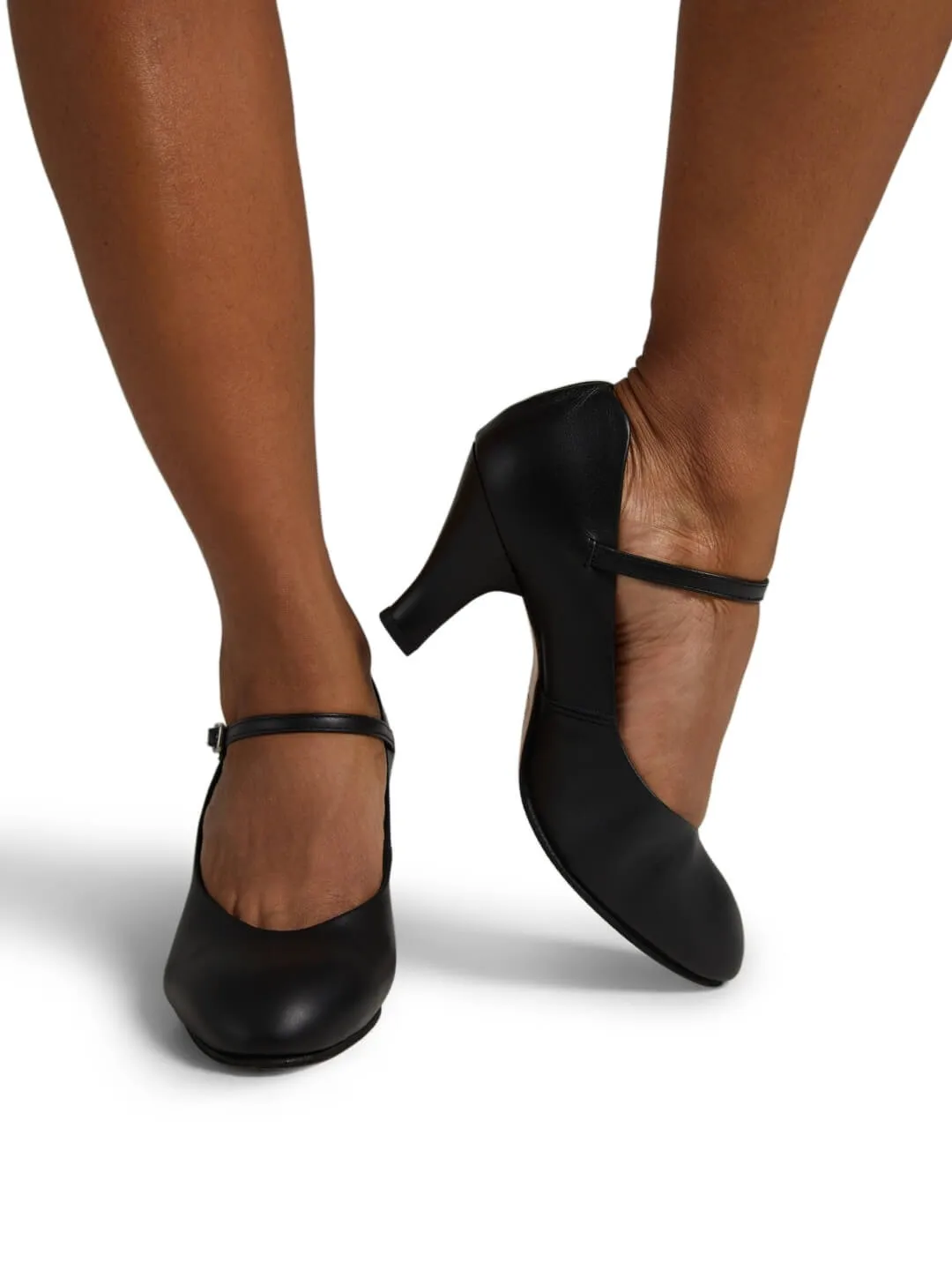 Capezio 656 Characterschuhe Schwarz 7,5cm Absatz Leder