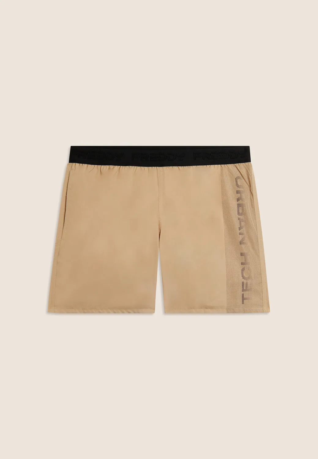 Freddy Badeshorts Herren Schwarz Boardshorts Taschen