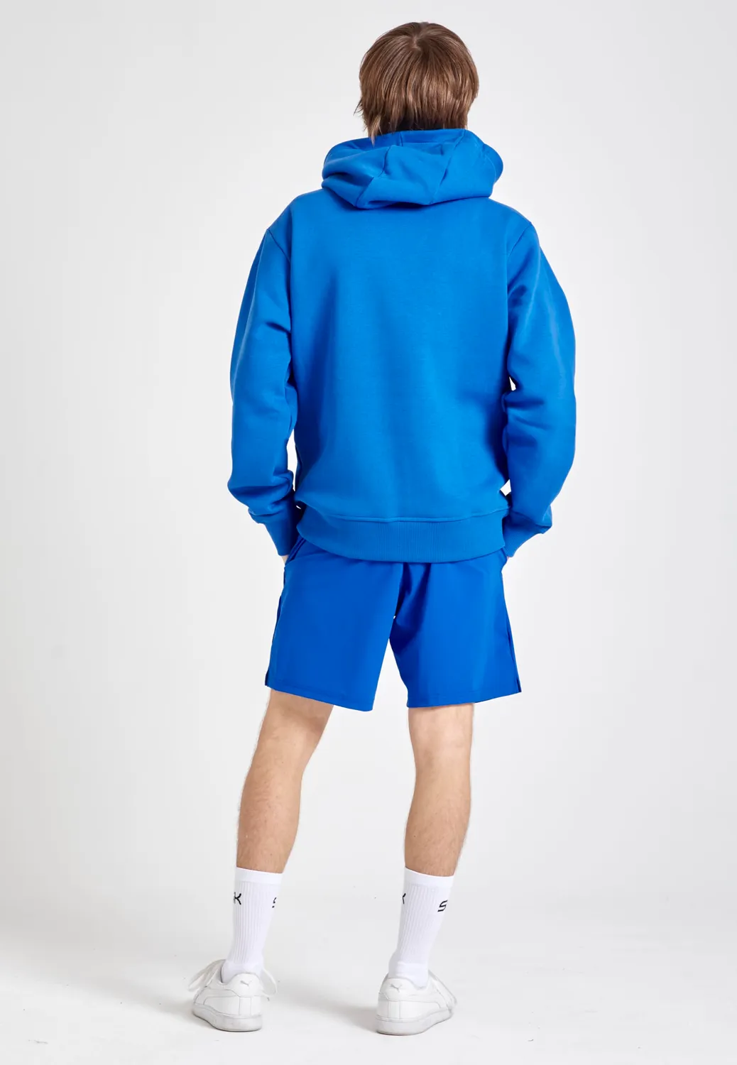 SPORTKIND Hoodie Kobaltblau S Baumwolle Oversized