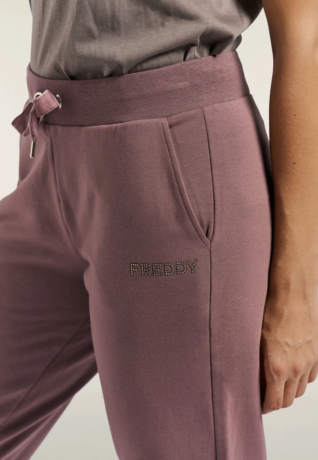 Freddy Jogginghose Damen Schwarz Bündchen Regular
