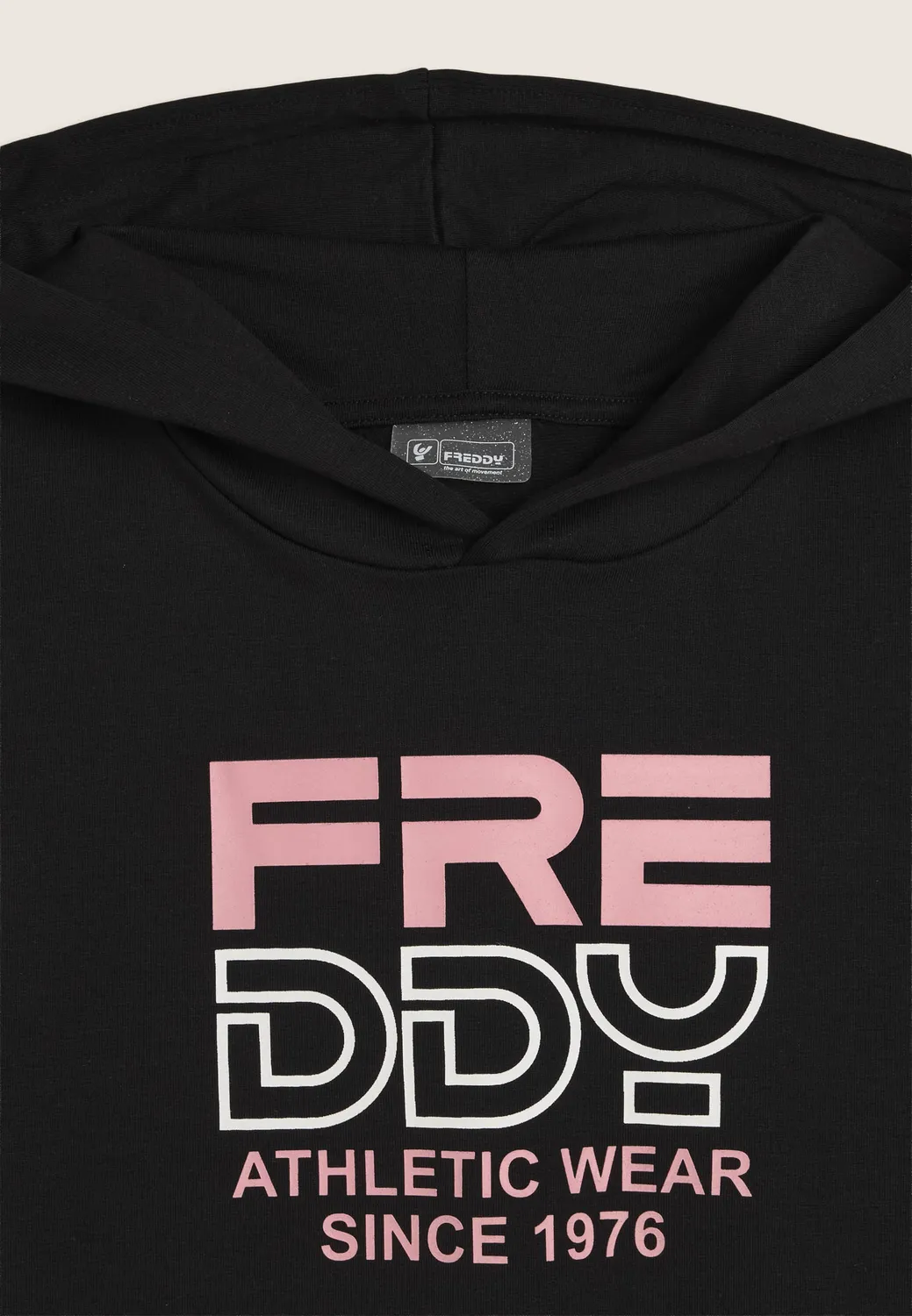 Freddy Junior Comfort Maxi Logo Hoodie Schwarz Baumwolle