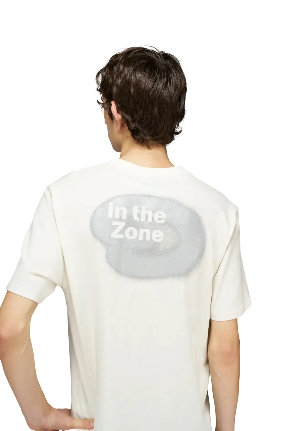 UNNA In The Zone Tee Laufshirt Herren Vanilla White Bio-Baumwolle