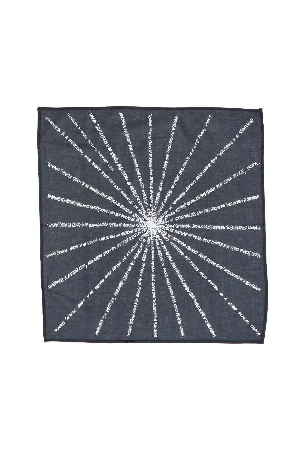 UNNA Mantra Schal Scarf Black Bio-Baumwolle