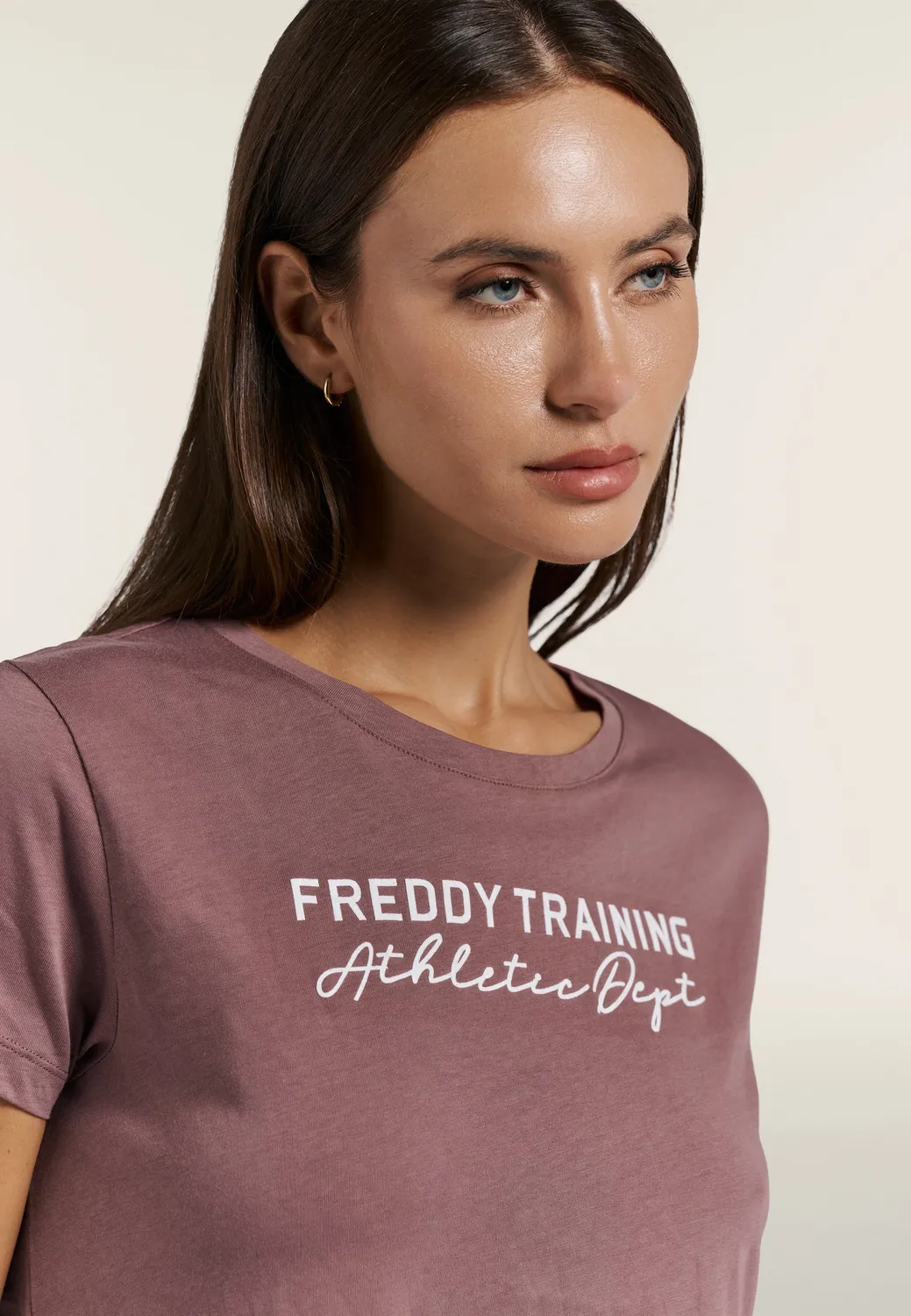 Freddy Regular T-Shirt Damen Baumwolle Schlitze