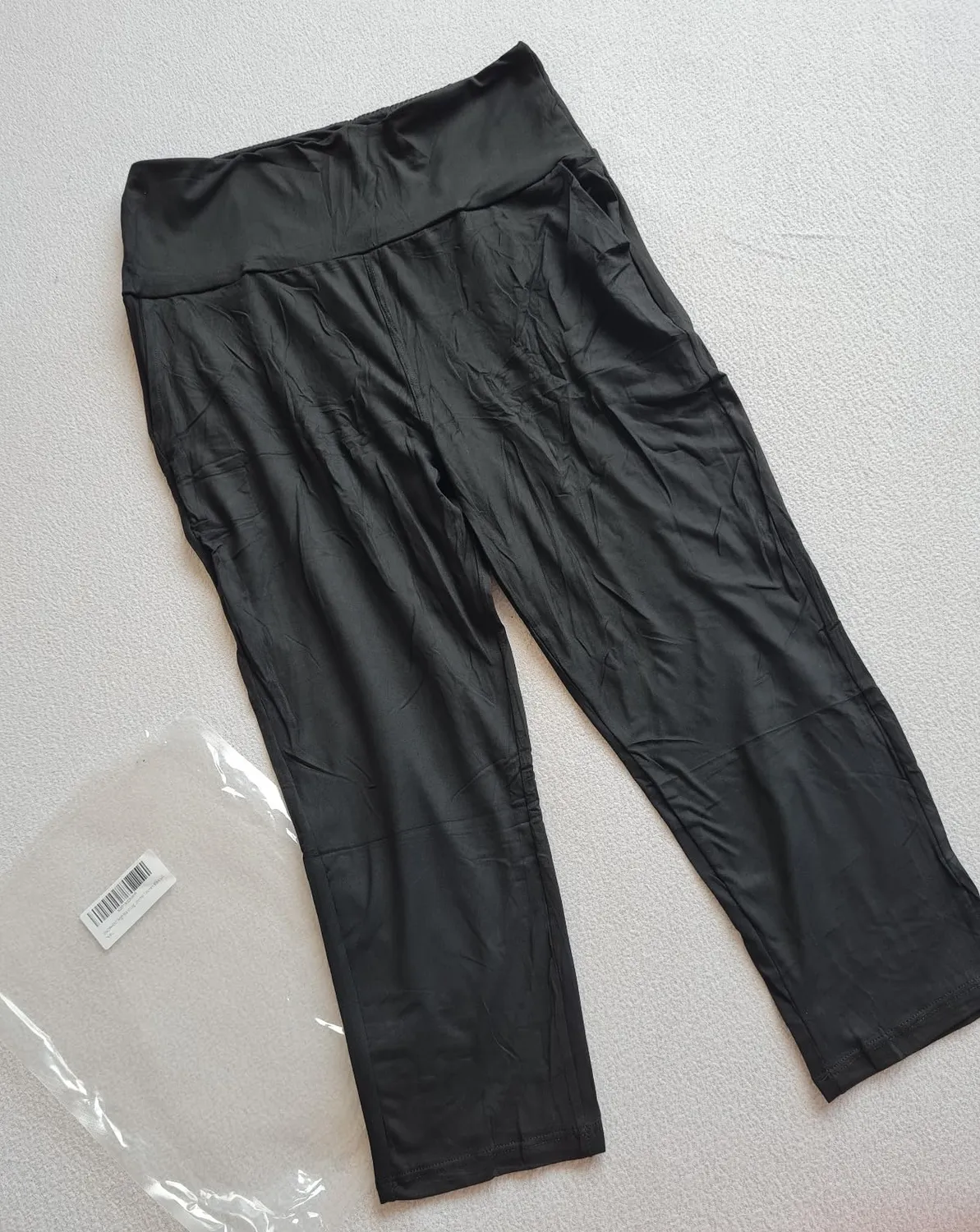 SINOPHANT High Waist 3/4 Leggings Damen schwarz mit Taschen
