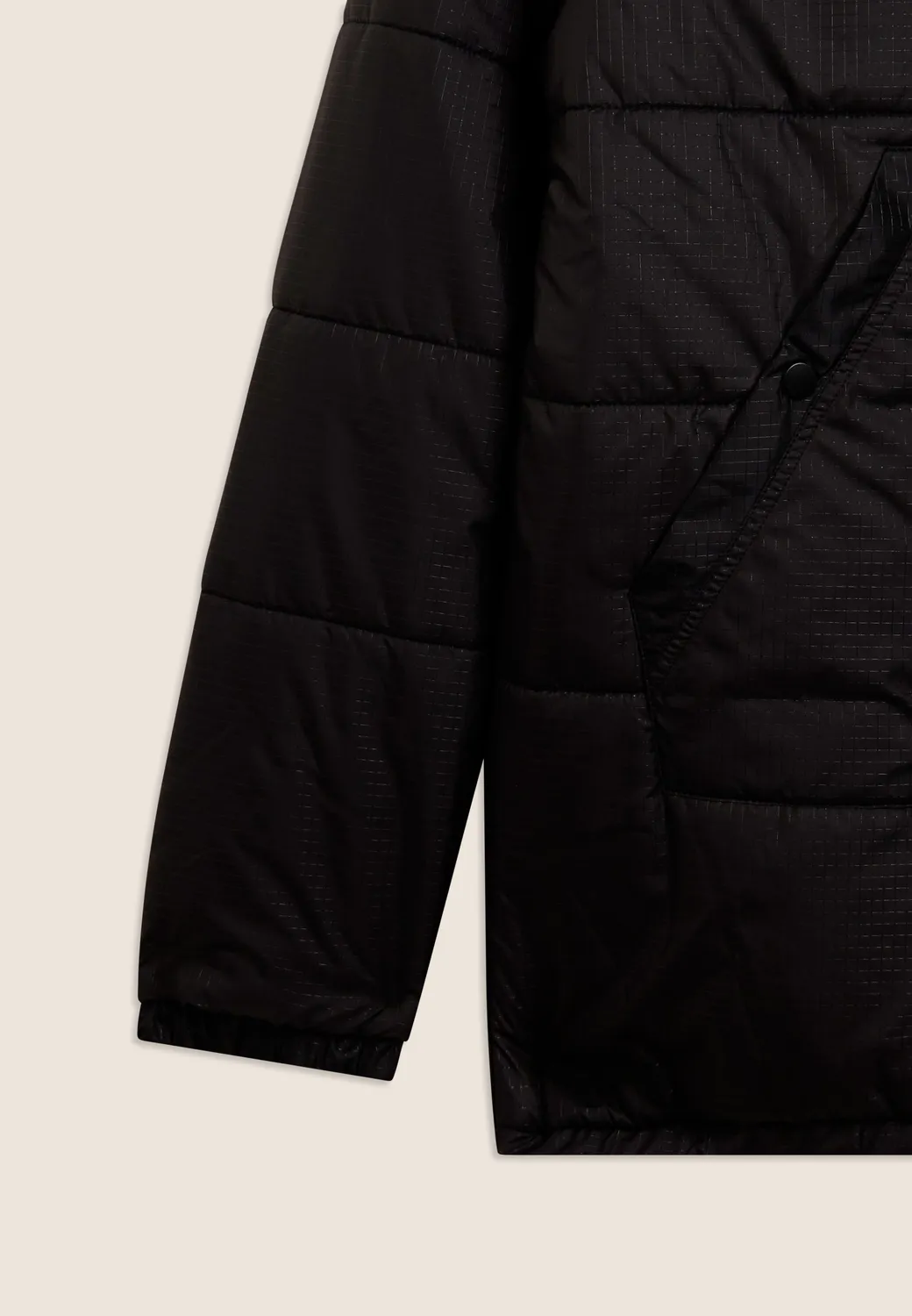 Freddy Herren Steppjacke Schwarz Kapuze Winter wattiert