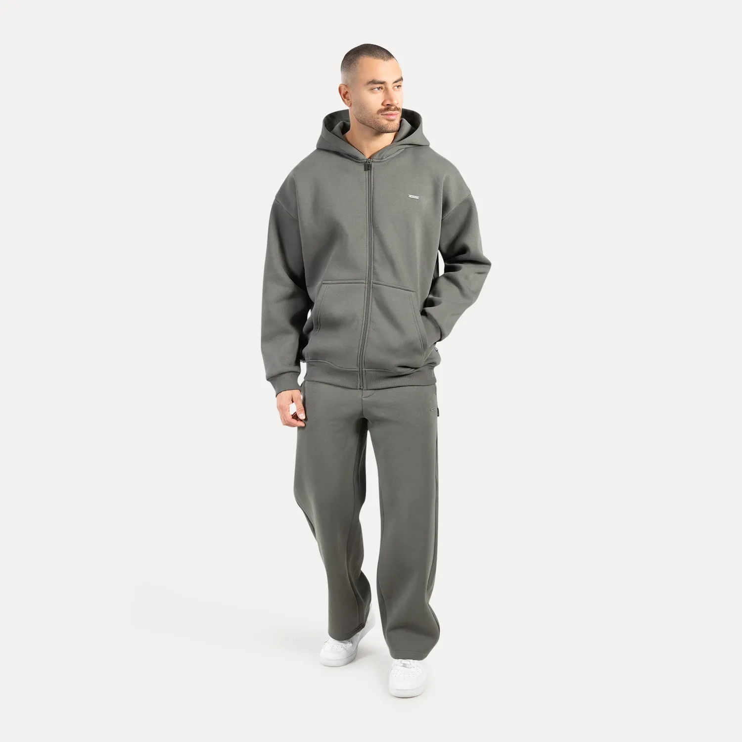 Smilodox Sorea Cedrik Zip-Hoodie Herren oversize Baumwolle