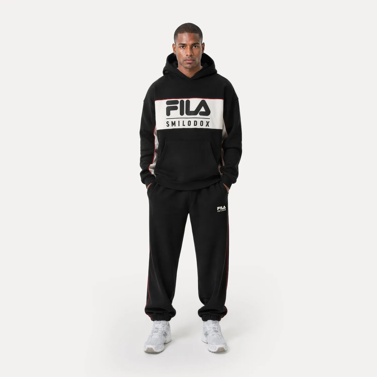 Smilodox x FILA Iseo Jogginghose Schwarz Regular Fit