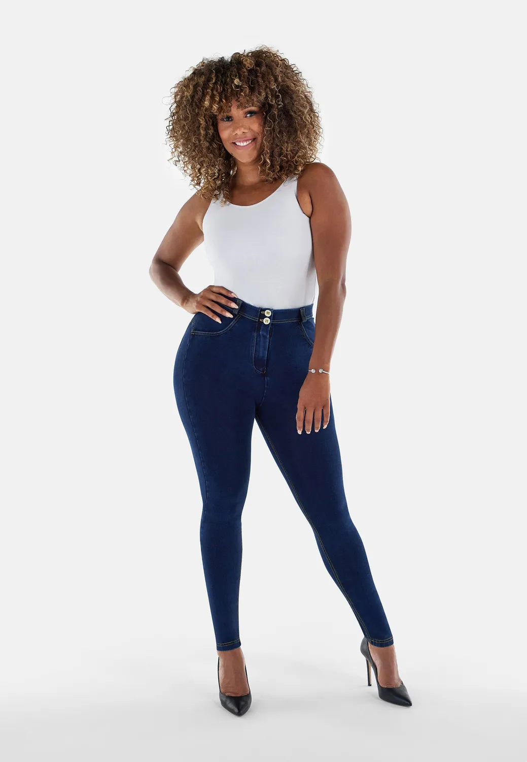 Freddy WR.UP Jeggings Curvy Damen dunkelblau shaping