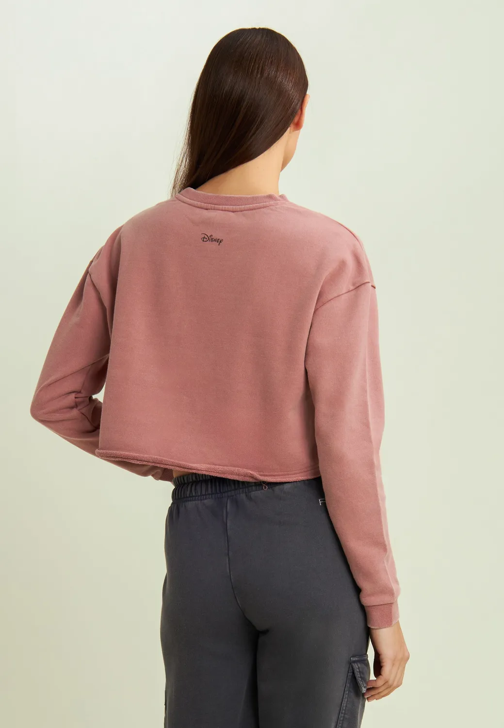 Freddy Disney Cropped Sweatshirt Grau Strass Used