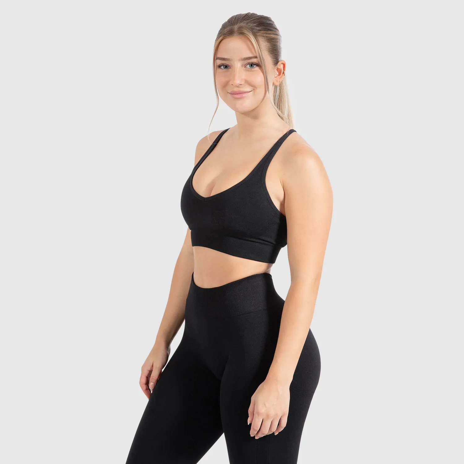 Smilodox Cetrina Scrunch Sport BH Schwarz