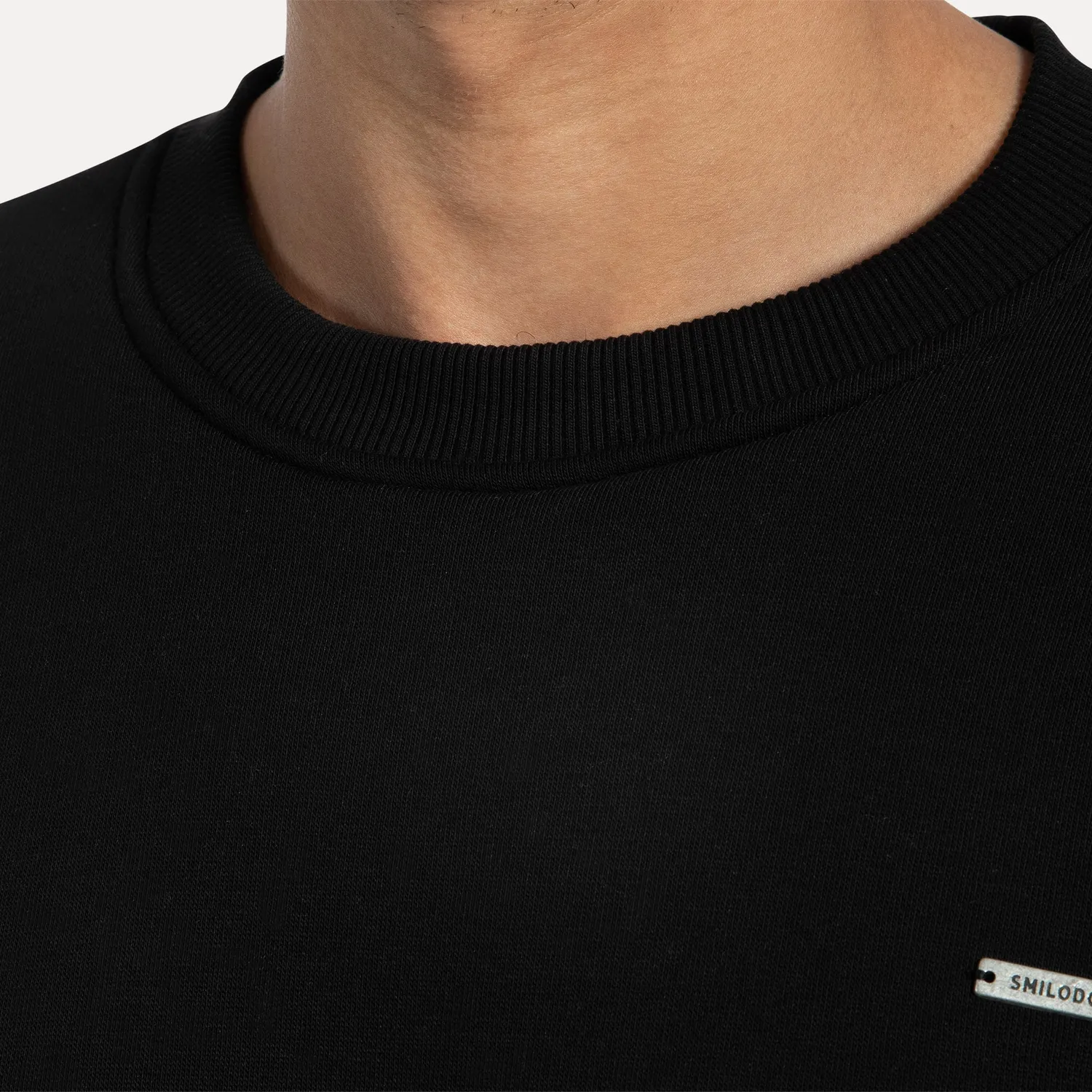 Smilodox Lunara Riven Sweatshirt Schwarz Oversize Unisex
