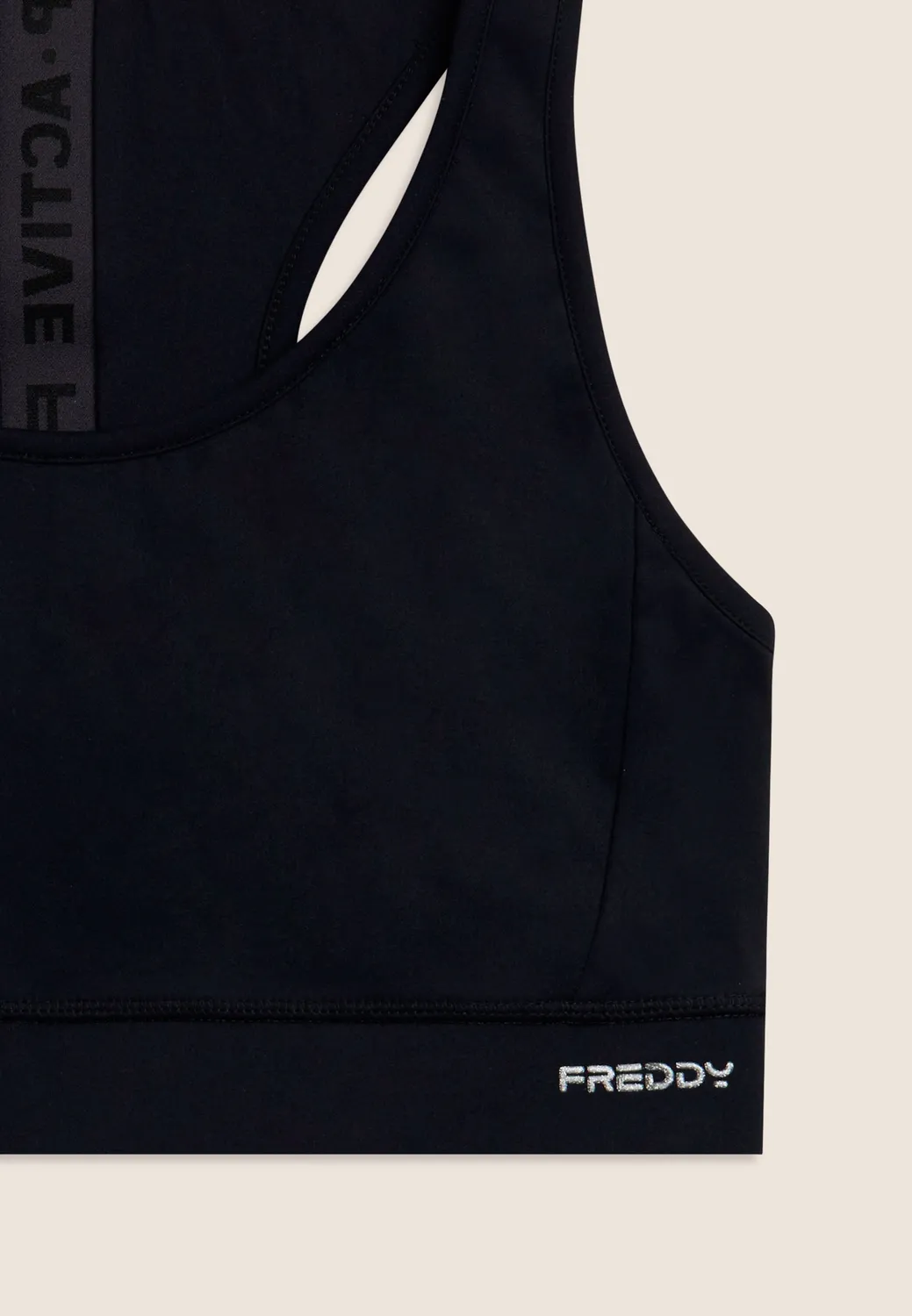 Freddy Sporttop Racerback Schwarz mittlerer Halt