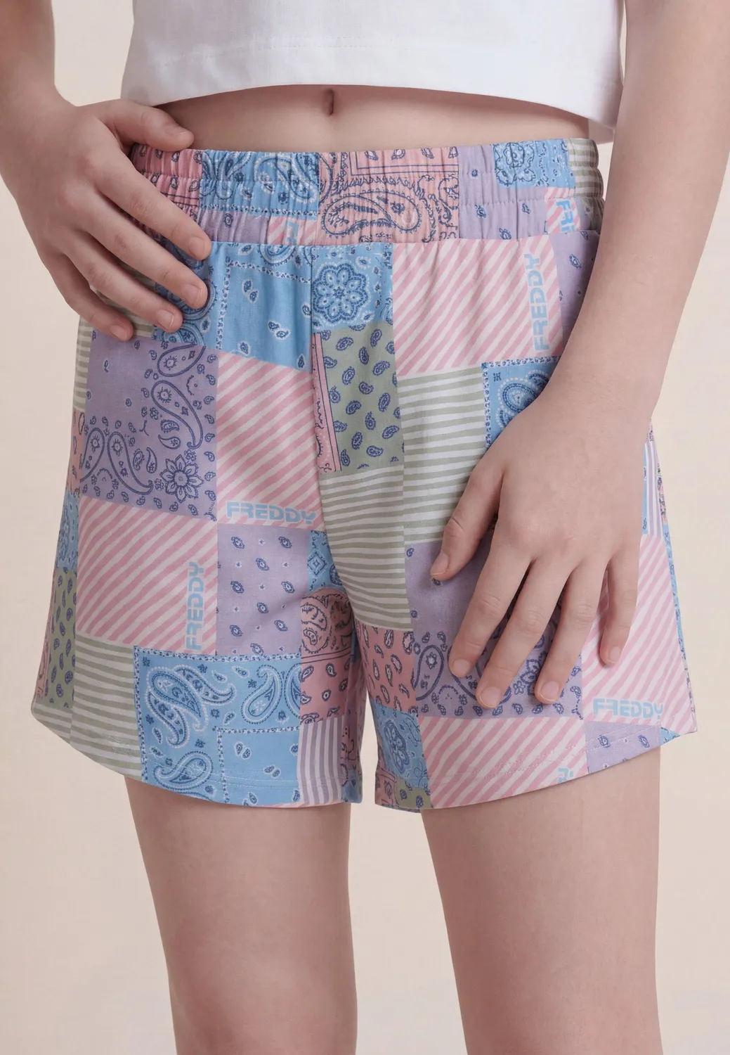 Freddy Shorts Mädchen Jersey Bunt Mid-Thigh Bequem
