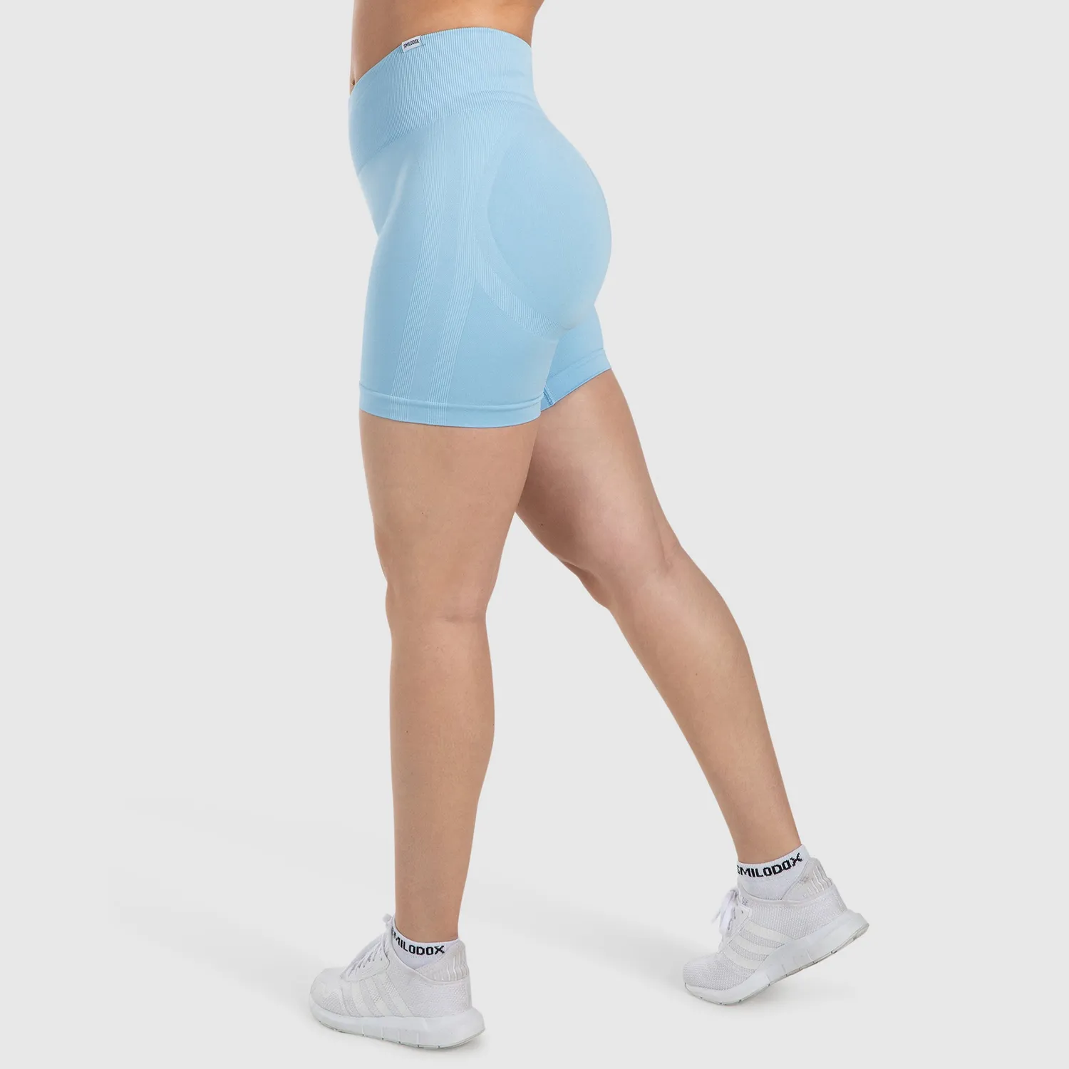 Smilodox Cetrina Scrunch Arleta Short Leggings Schwarz blickdicht