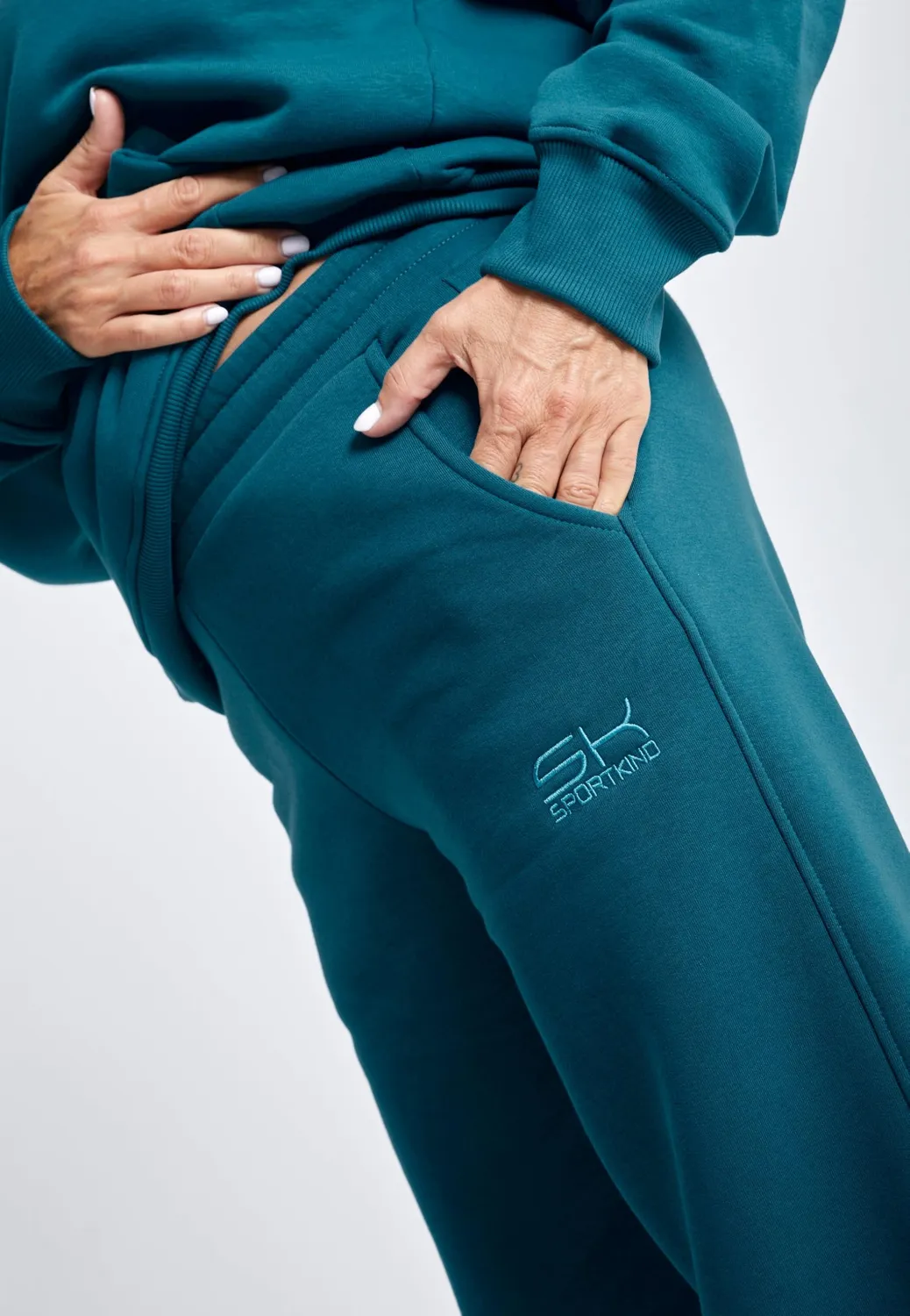 SPORTKIND Sweatpants Baumwolle Damen Hose gerader Schnitt