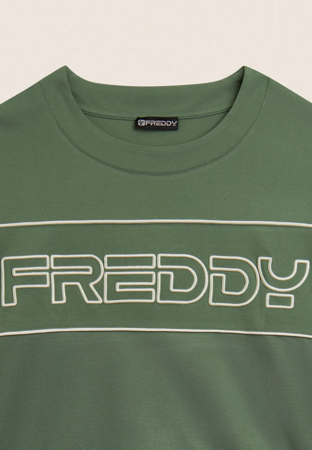 Freddy Cropped Sweatshirt Comfort Fit Peacoat Sticklogo