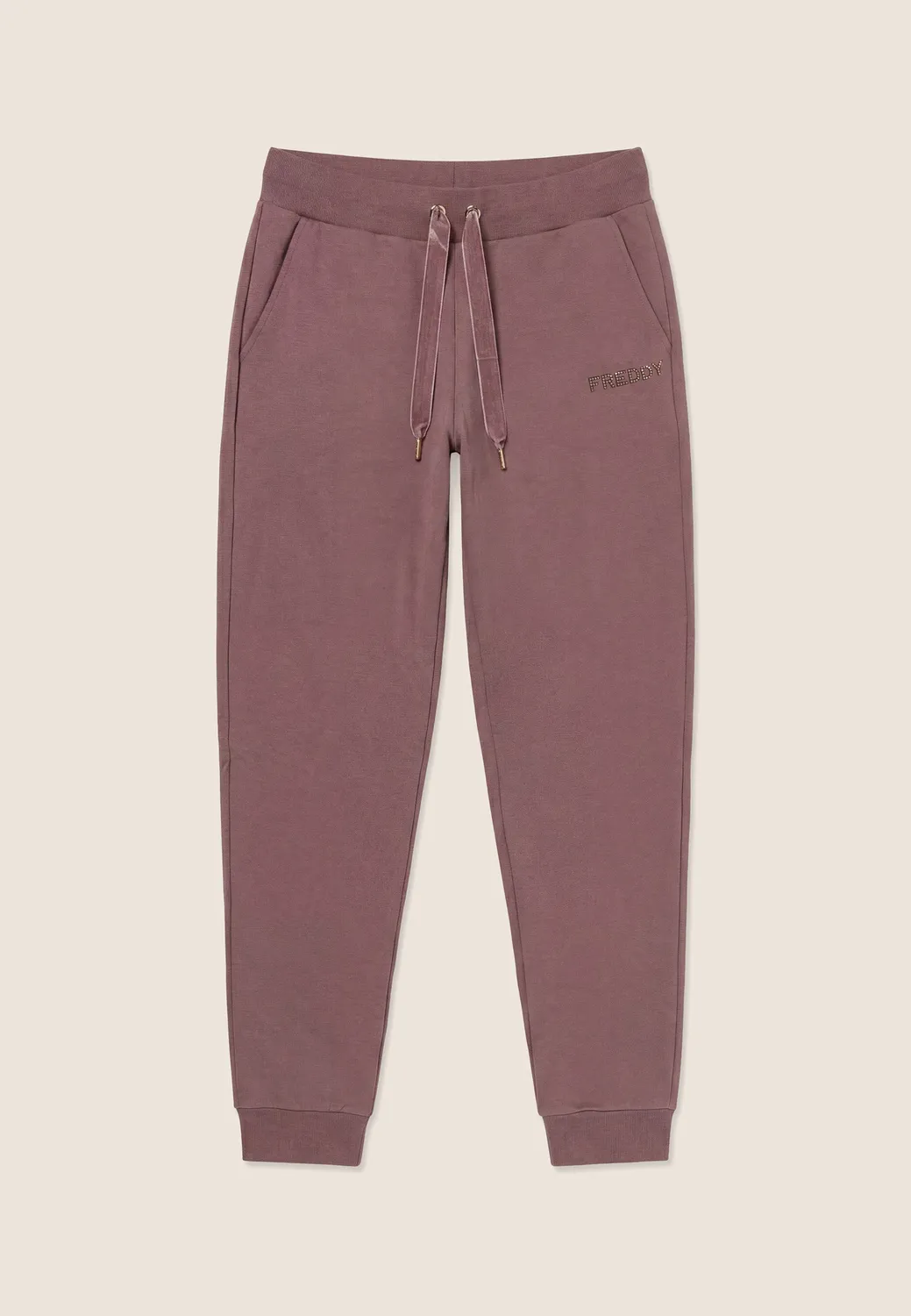 Freddy Jogginghose Damen Schwarz Bündchen Regular