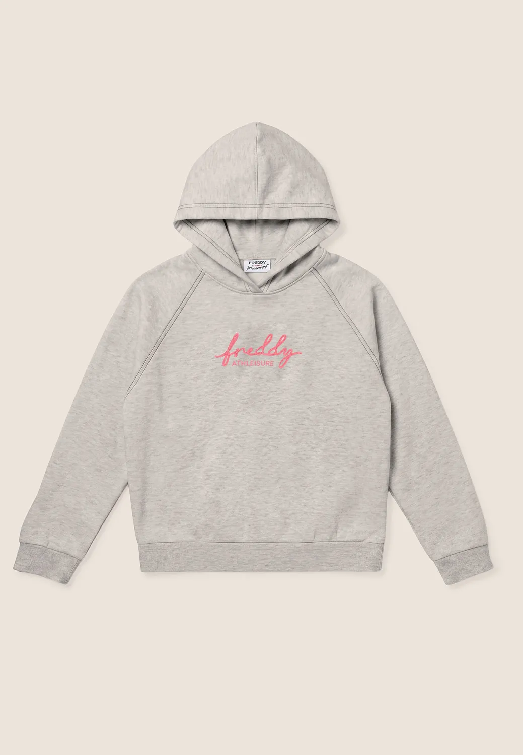 Freddy Comfort Mélange Hoodie Damen Grau Neon-Stick