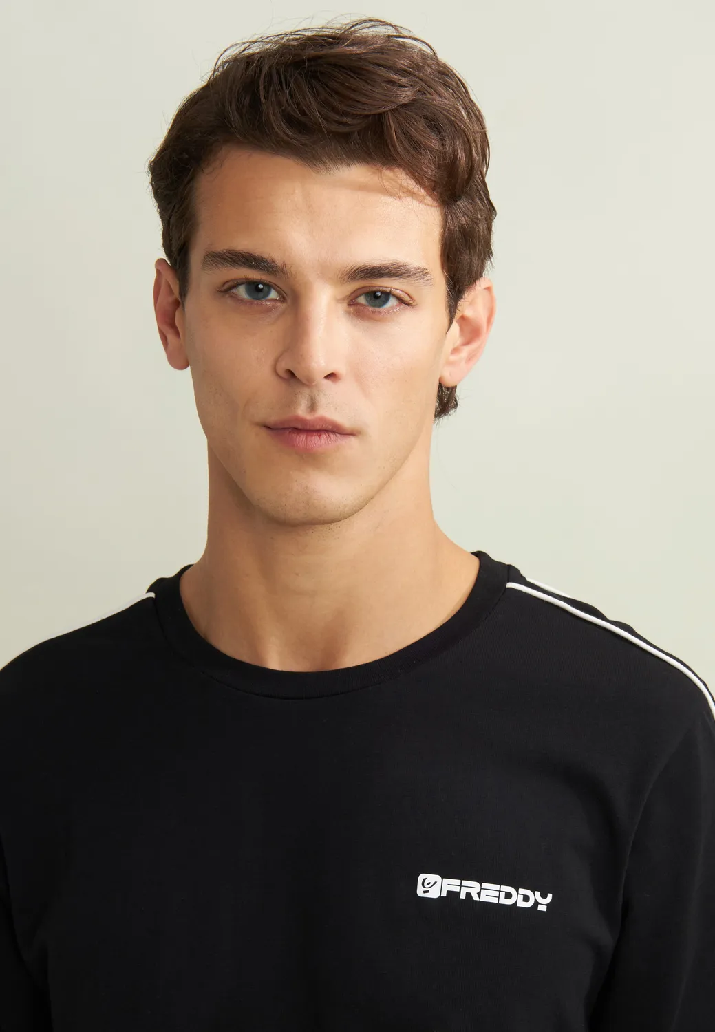 Freddy Langarmshirt Jersey Kontrastnähte dunkelblau regular