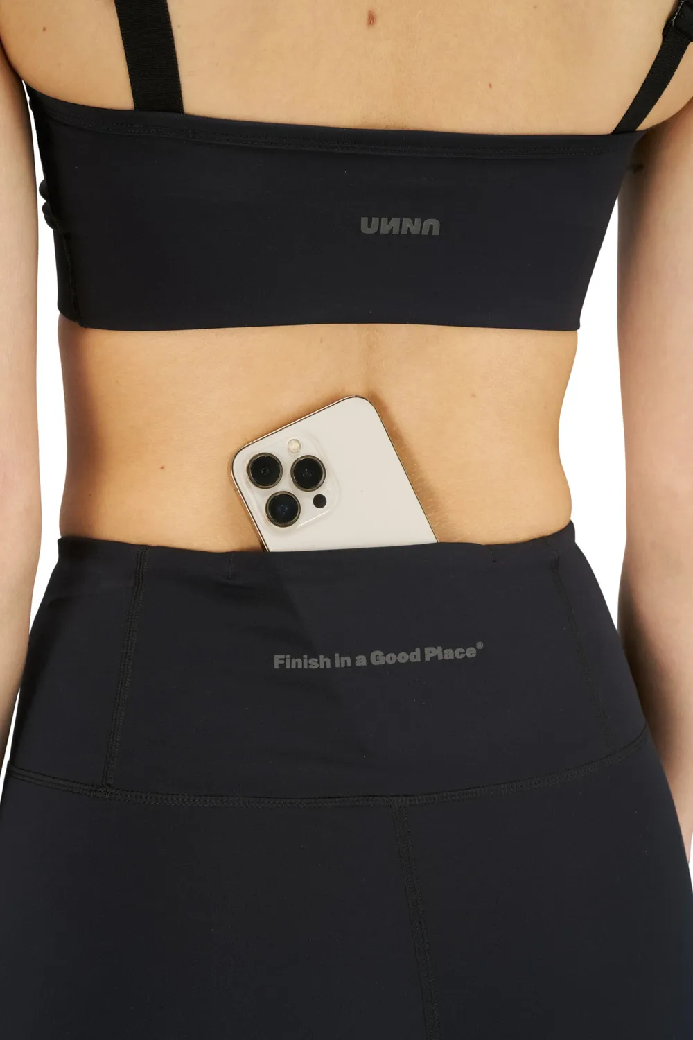 UNNA Good Place Shorts Black leichte Kompression