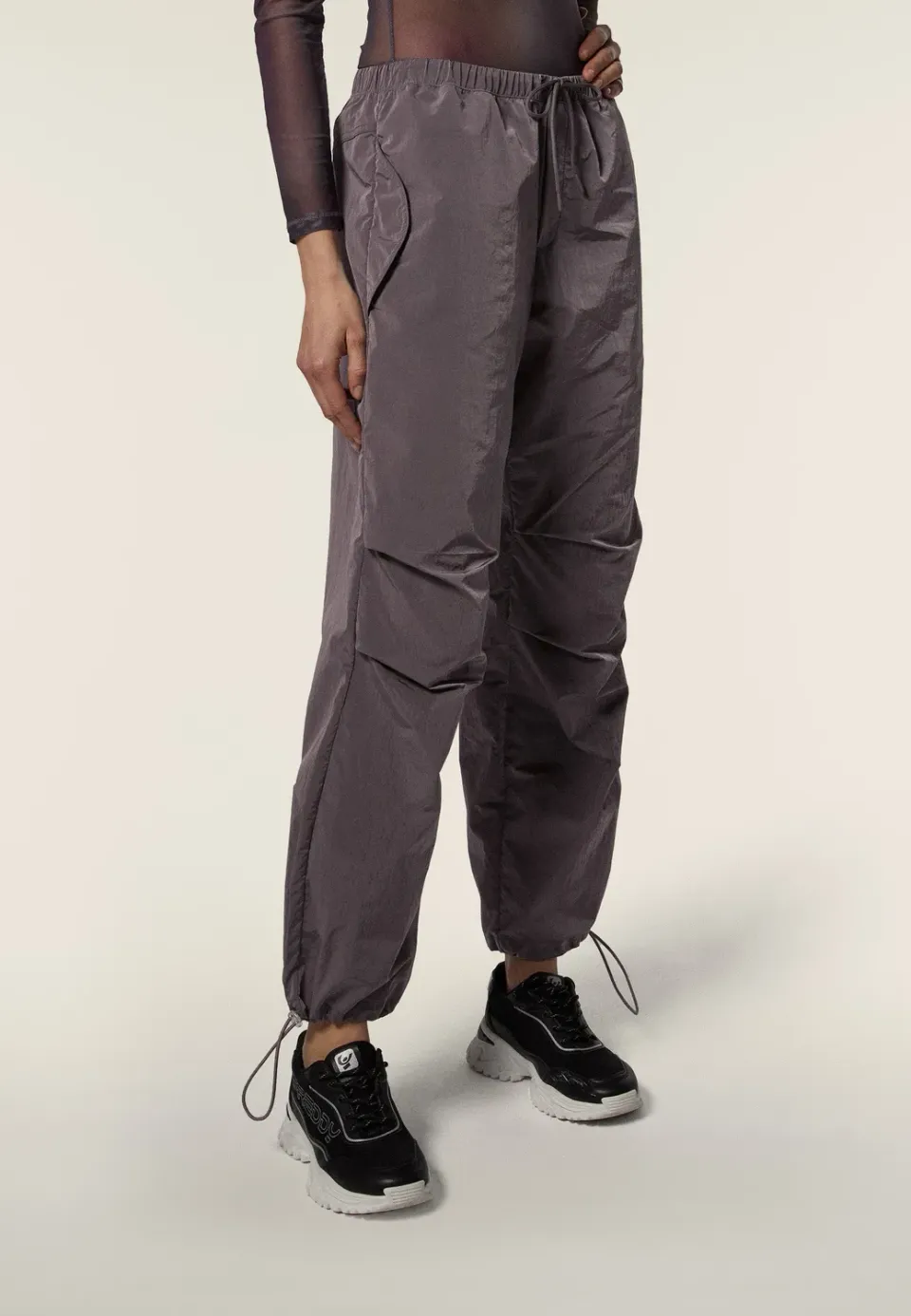 Freddy Parachute Hose Damen Nylon Prune Purple