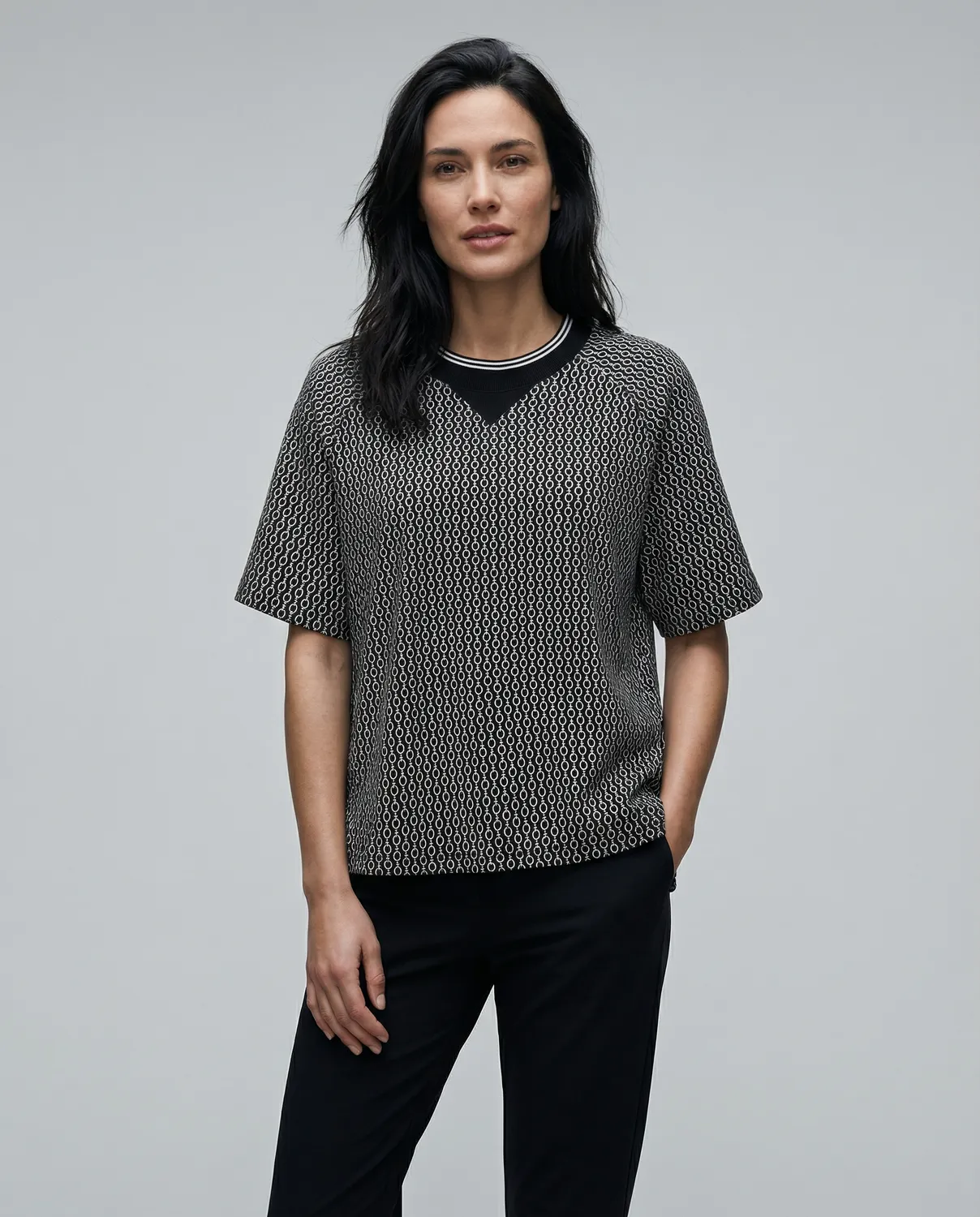 LPO Ophelia T-Shirt schwarz French Terry Print