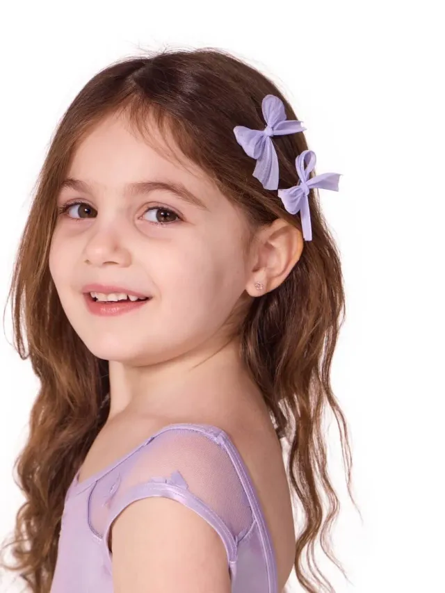 Capezio Bunheads Petite Barrette Haarspangen Lavender 2er-Set Schleife