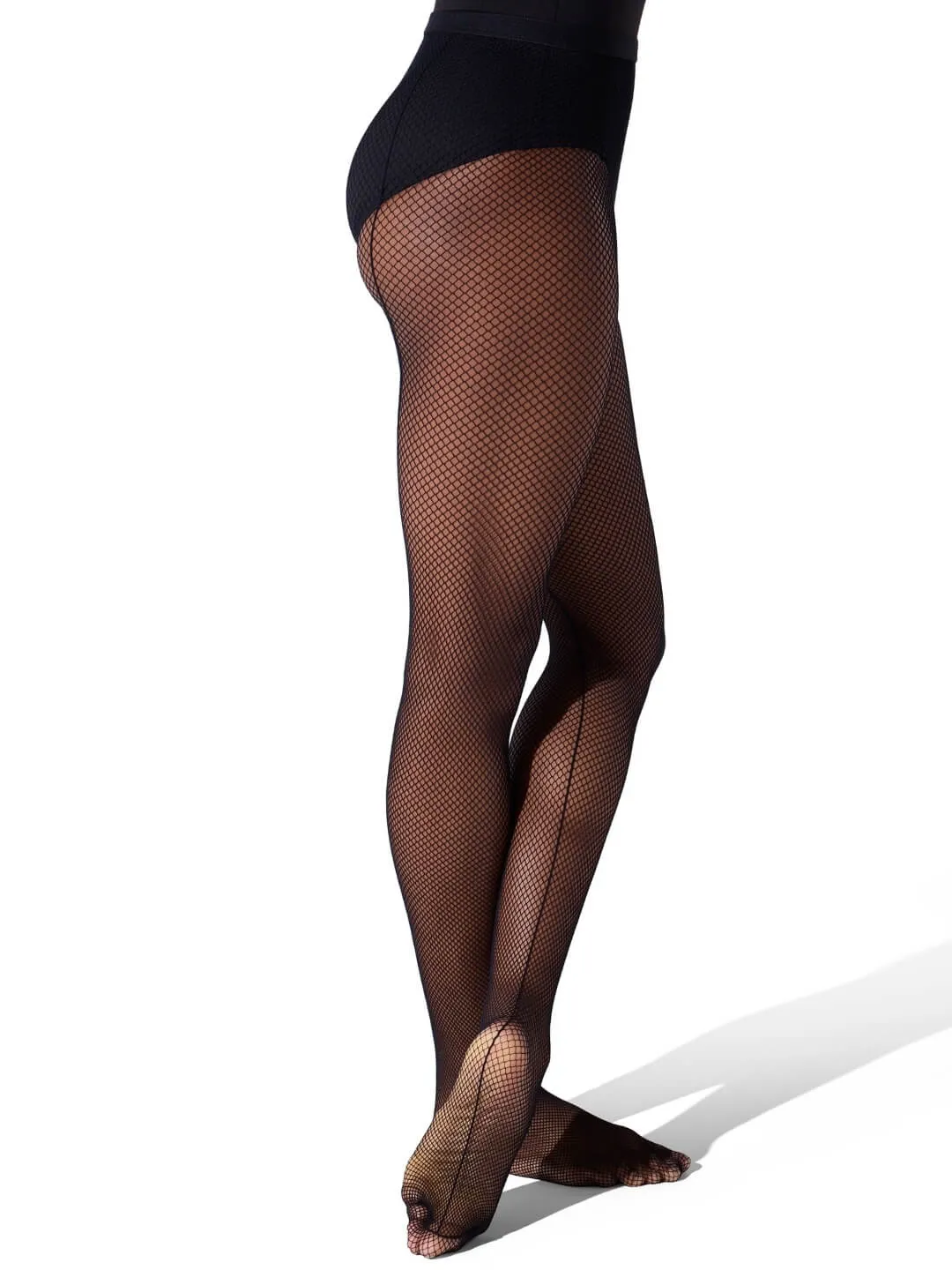 Capezio Classics 3408C Netzstrumpfhose Schwarz Kinder mit Naht