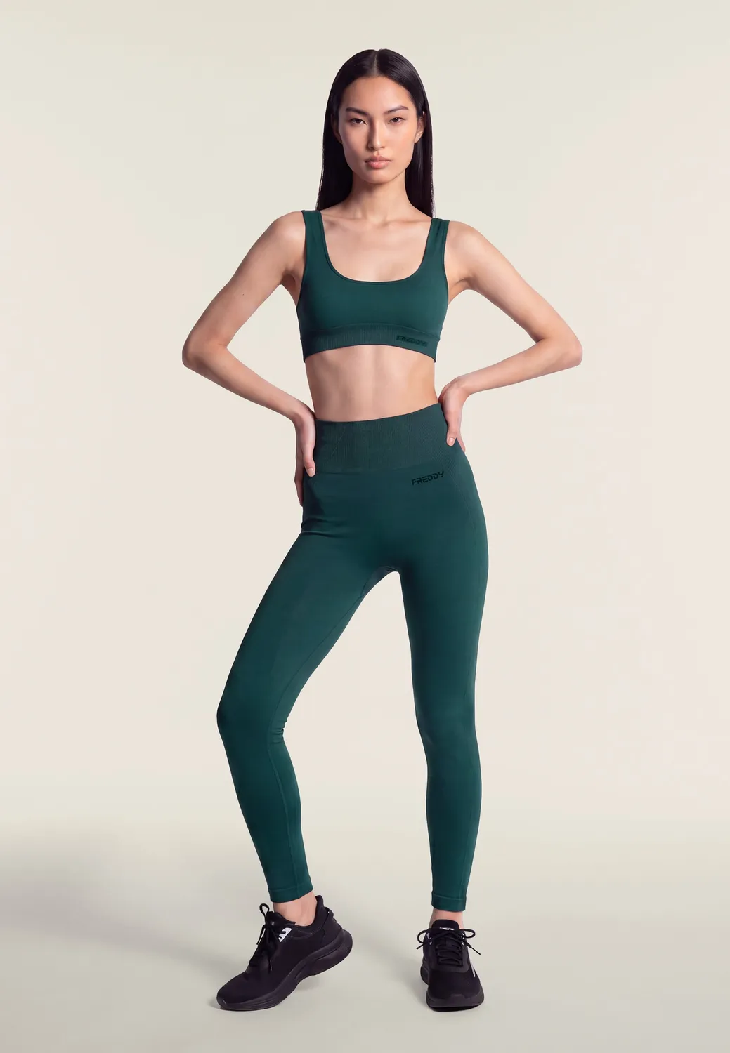 Freddy Seamless 7/8 Leggings Damen Schwarz High Waist