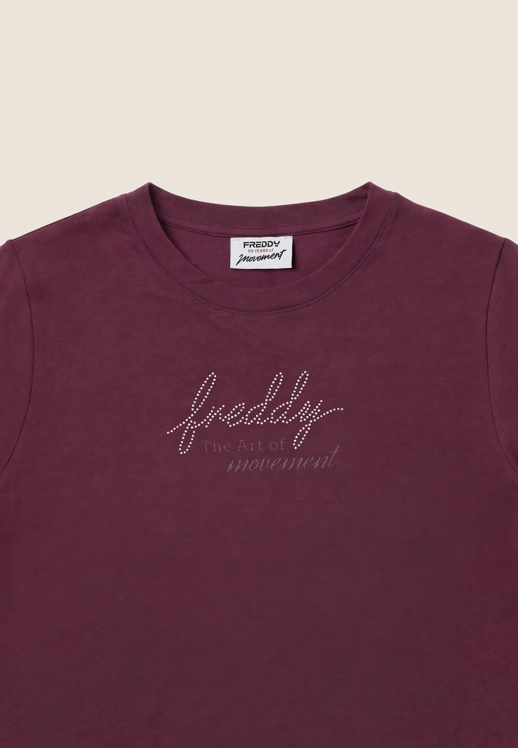 Freddy The Art of Movement T-Shirt Regular Schwarz Perlen