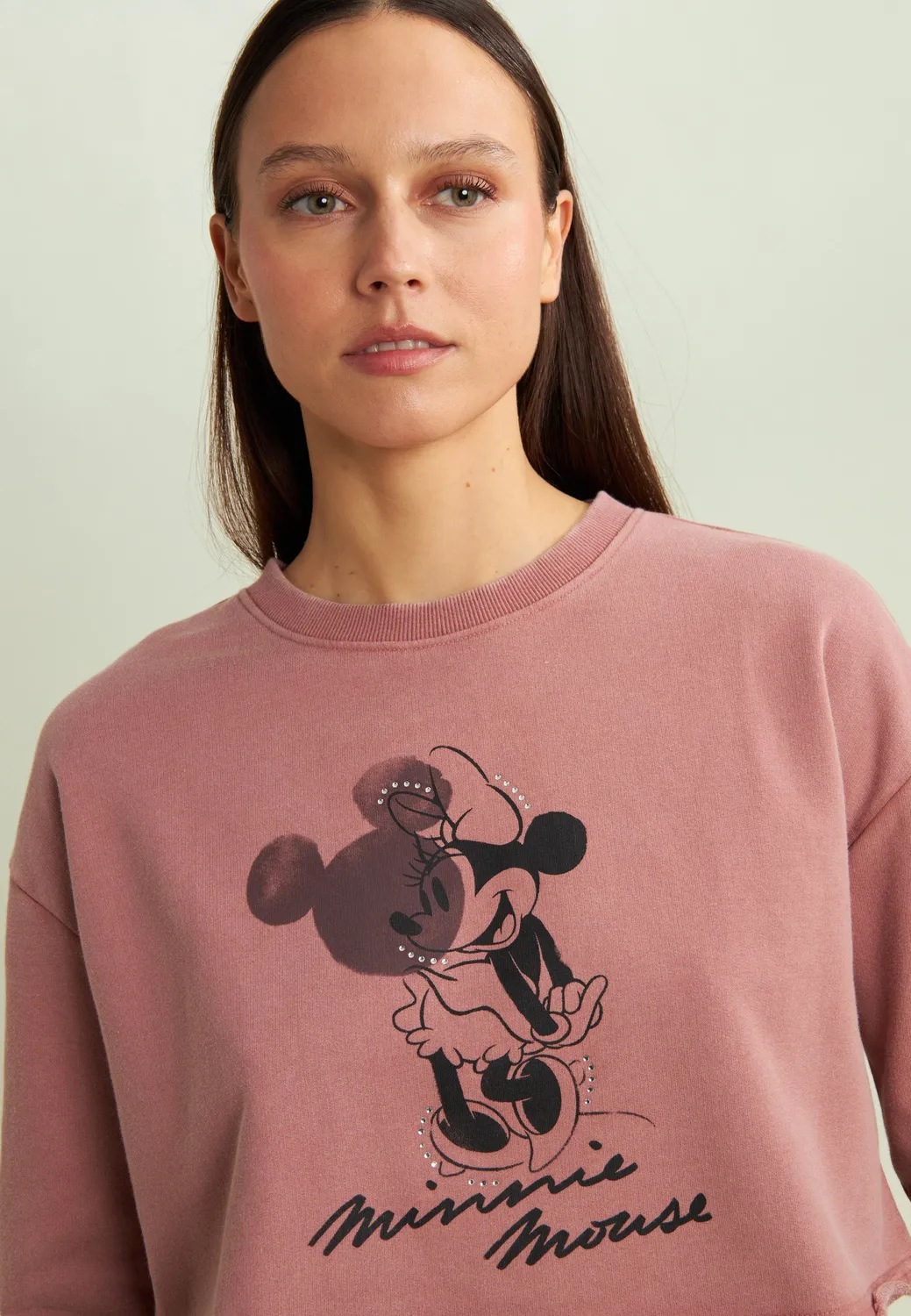Freddy Disney Cropped Sweatshirt Grau Strass Used