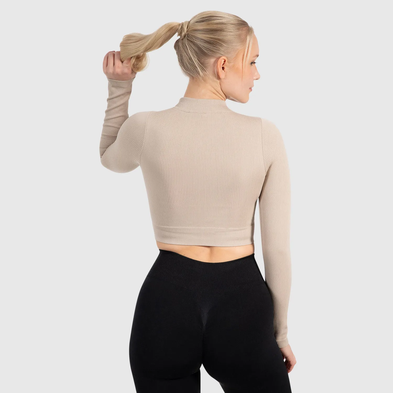 Smilodox Zeya Crop Trainingsjacke Schwarz Slim Fit