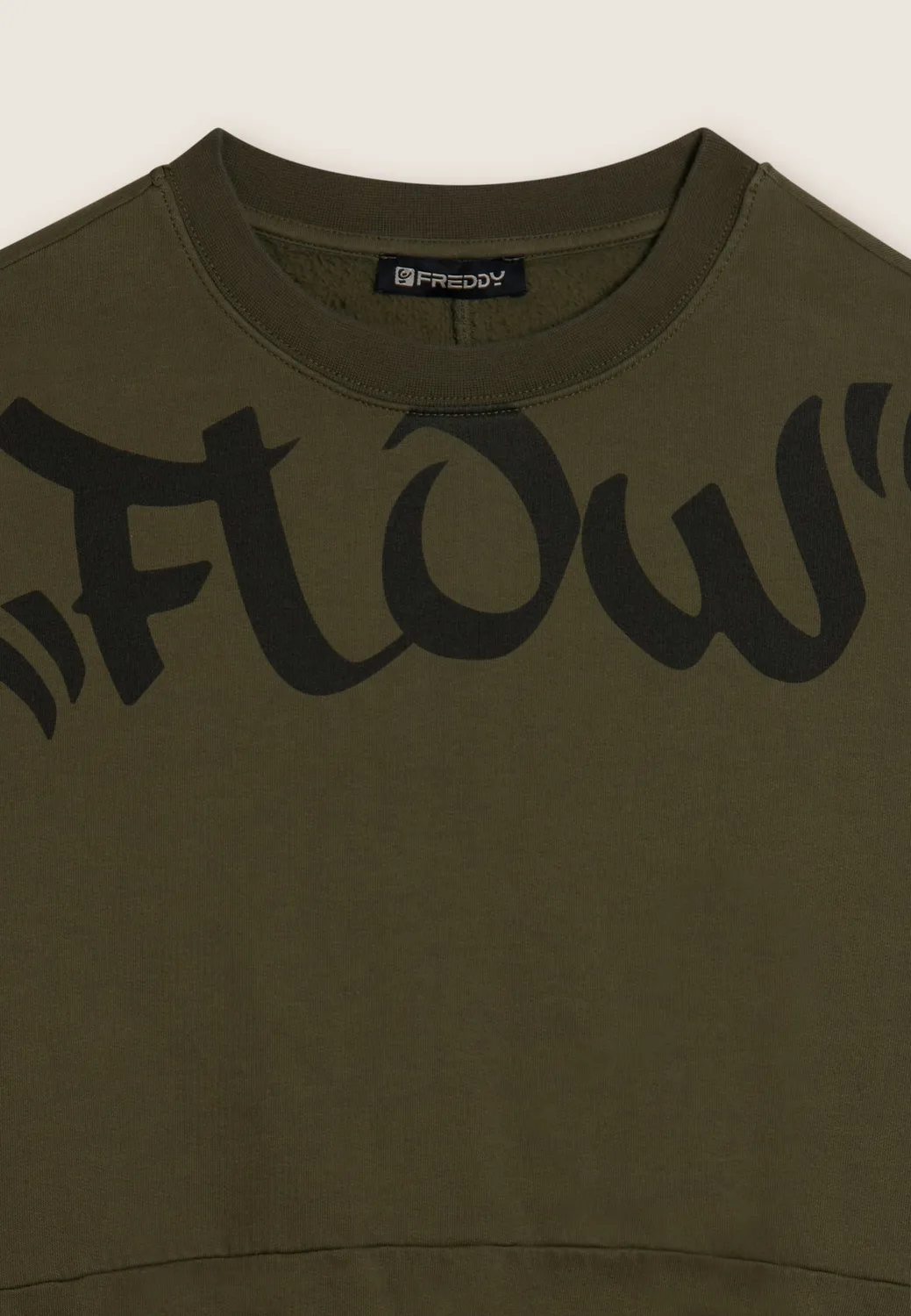 Freddy Flow Oversize Cropped Sweatshirt Gray Asphalt