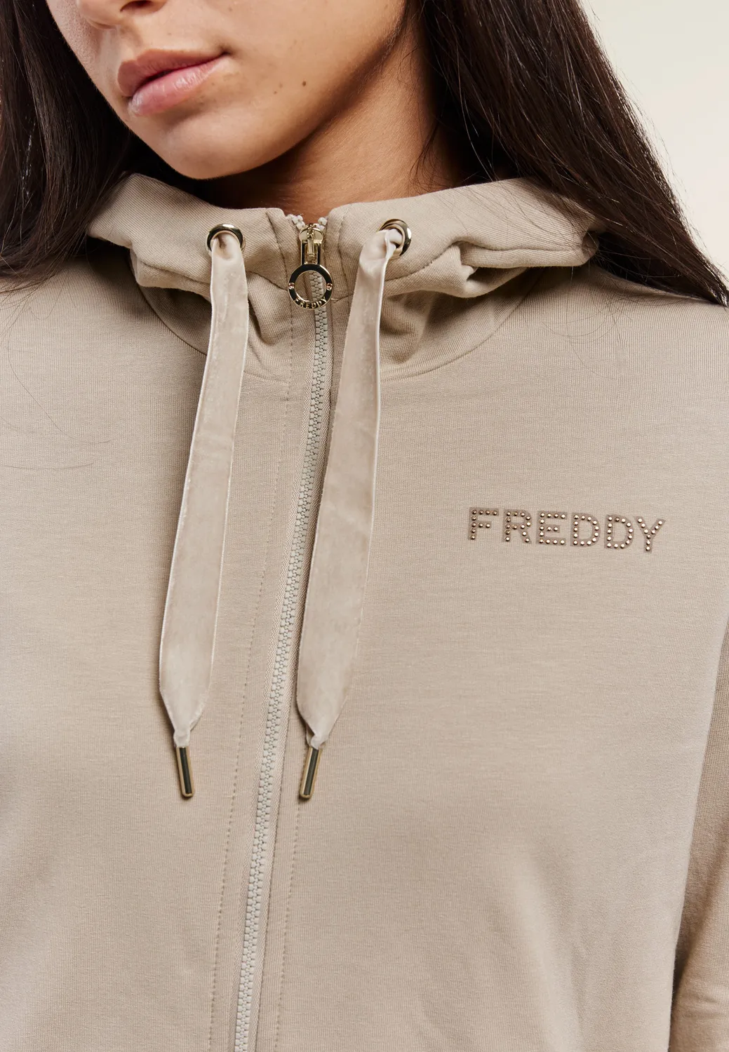 Freddy Maxi Logo Hoodie Schwarz Gold