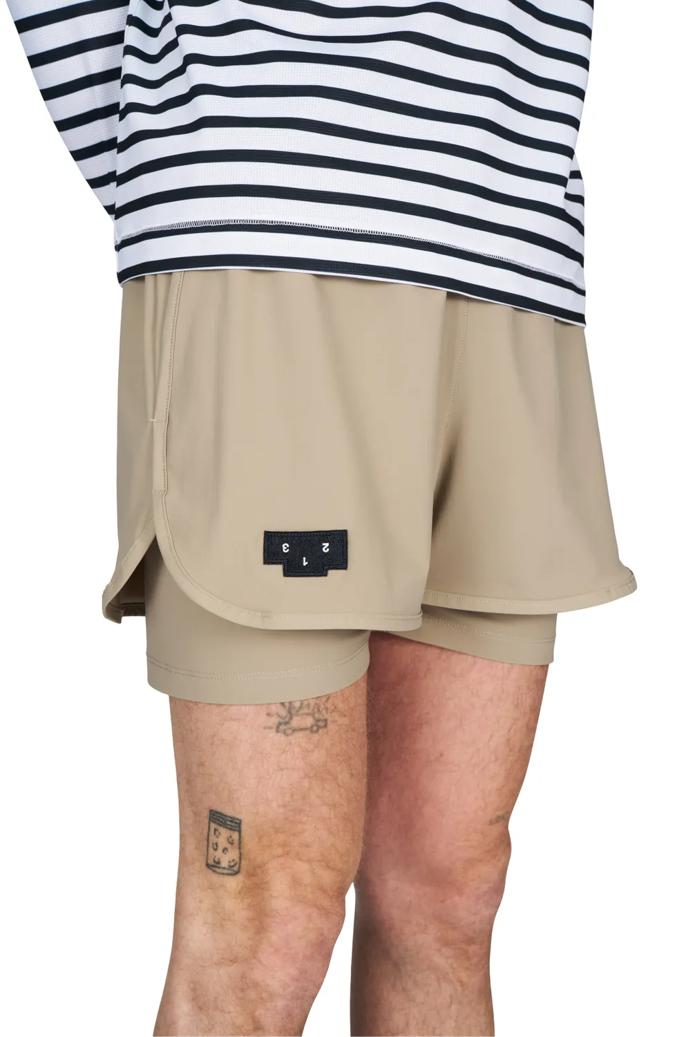 UNNA Flow Shorts 3" Laufshorts Warm Sand mit Innenslip