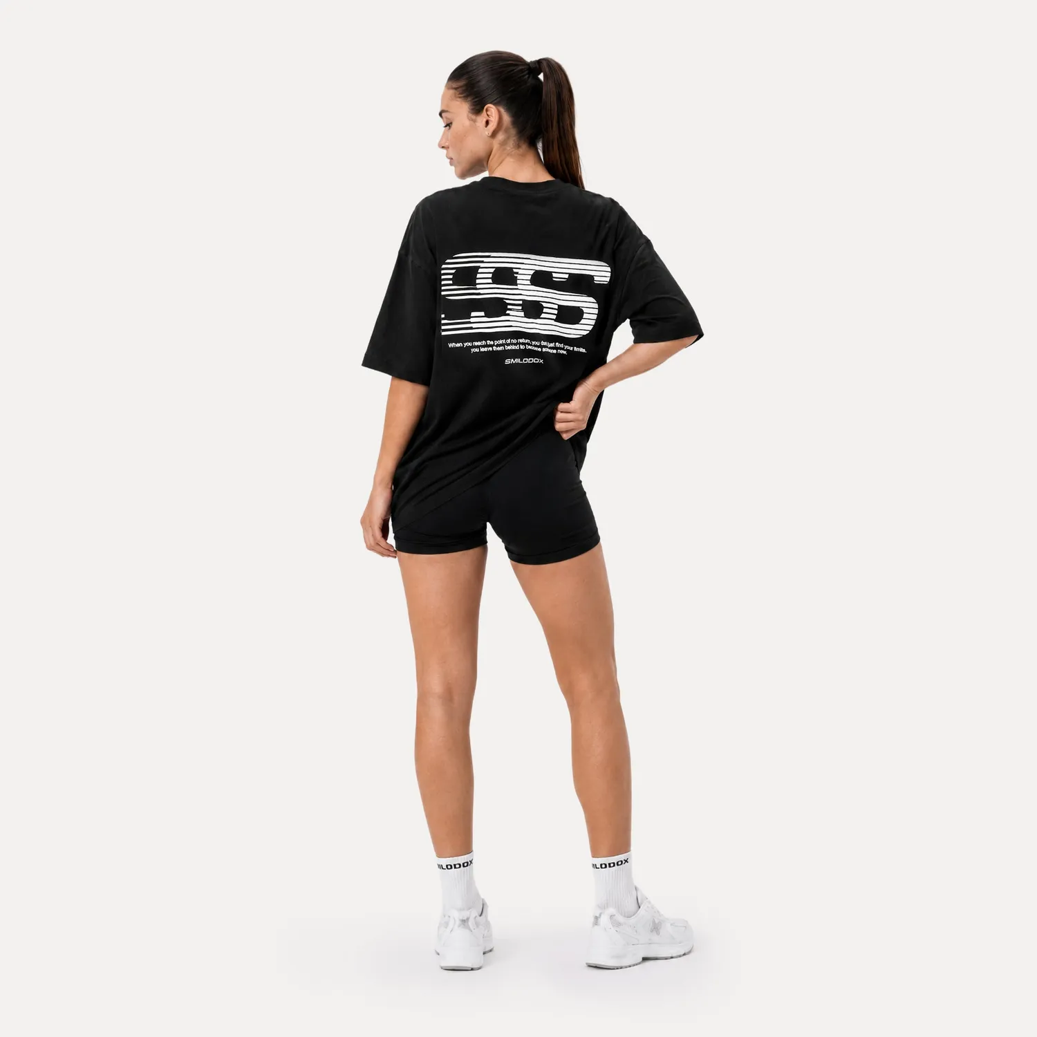 Smilodox Lyam T-Shirt Unisex Schwarz Oversize