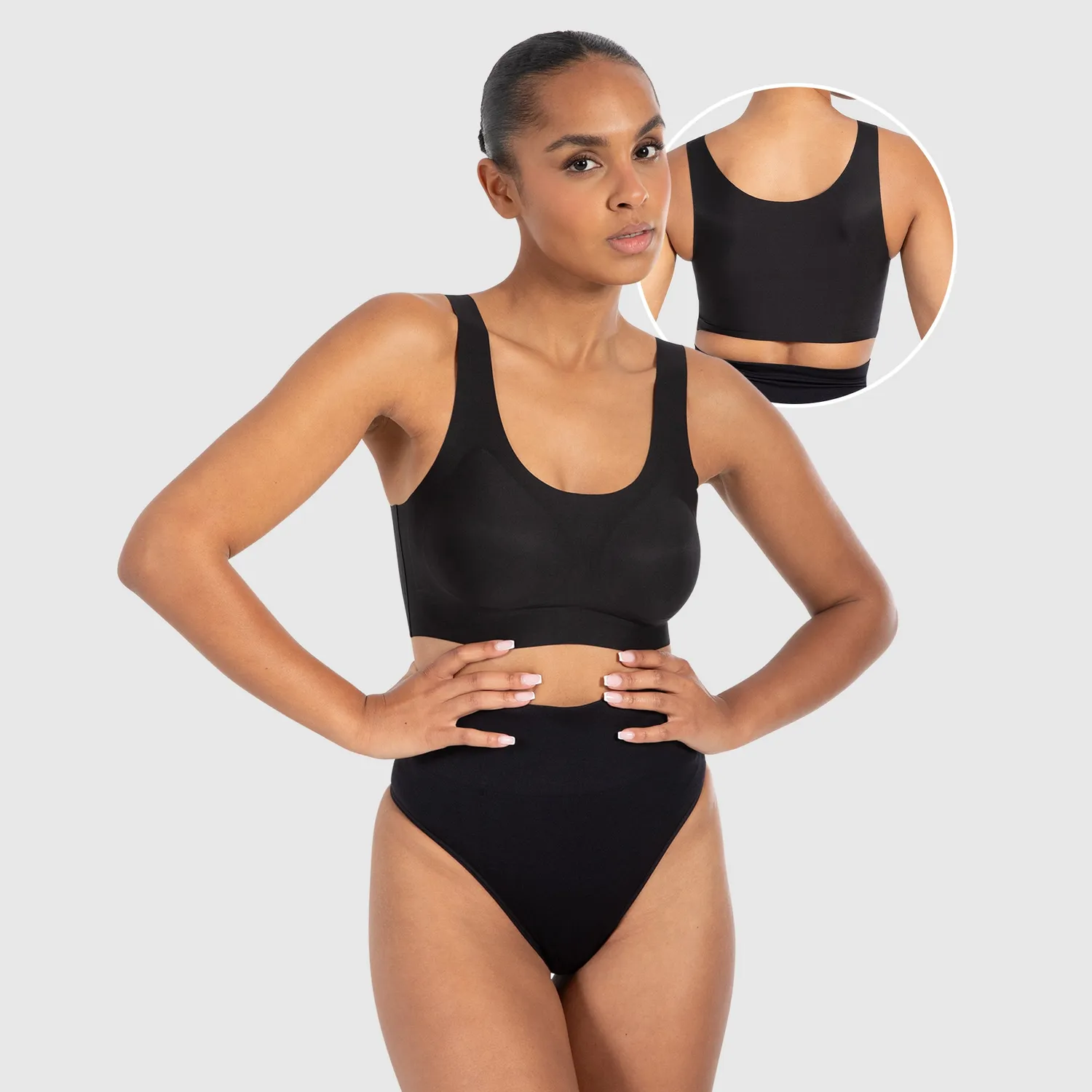 Smilodox Sorea Nysa Bralette Schwarz nahtlos