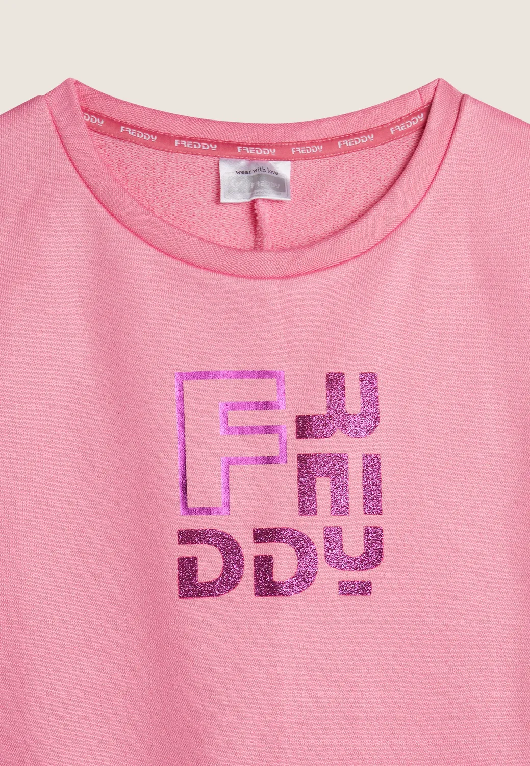 Freddy Sweatshirt Mädchen Rosa Glitterprint Gr. 4-16