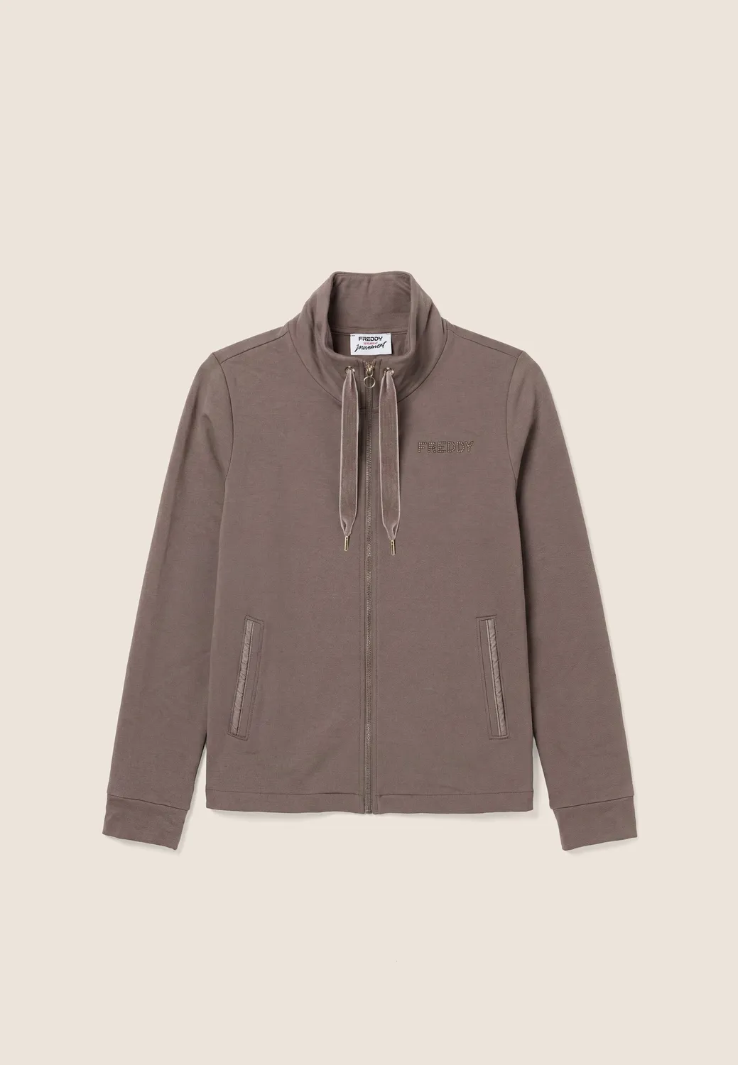 Freddy Damen Sweatjacke Stehkragen Moonbeam M Nieten