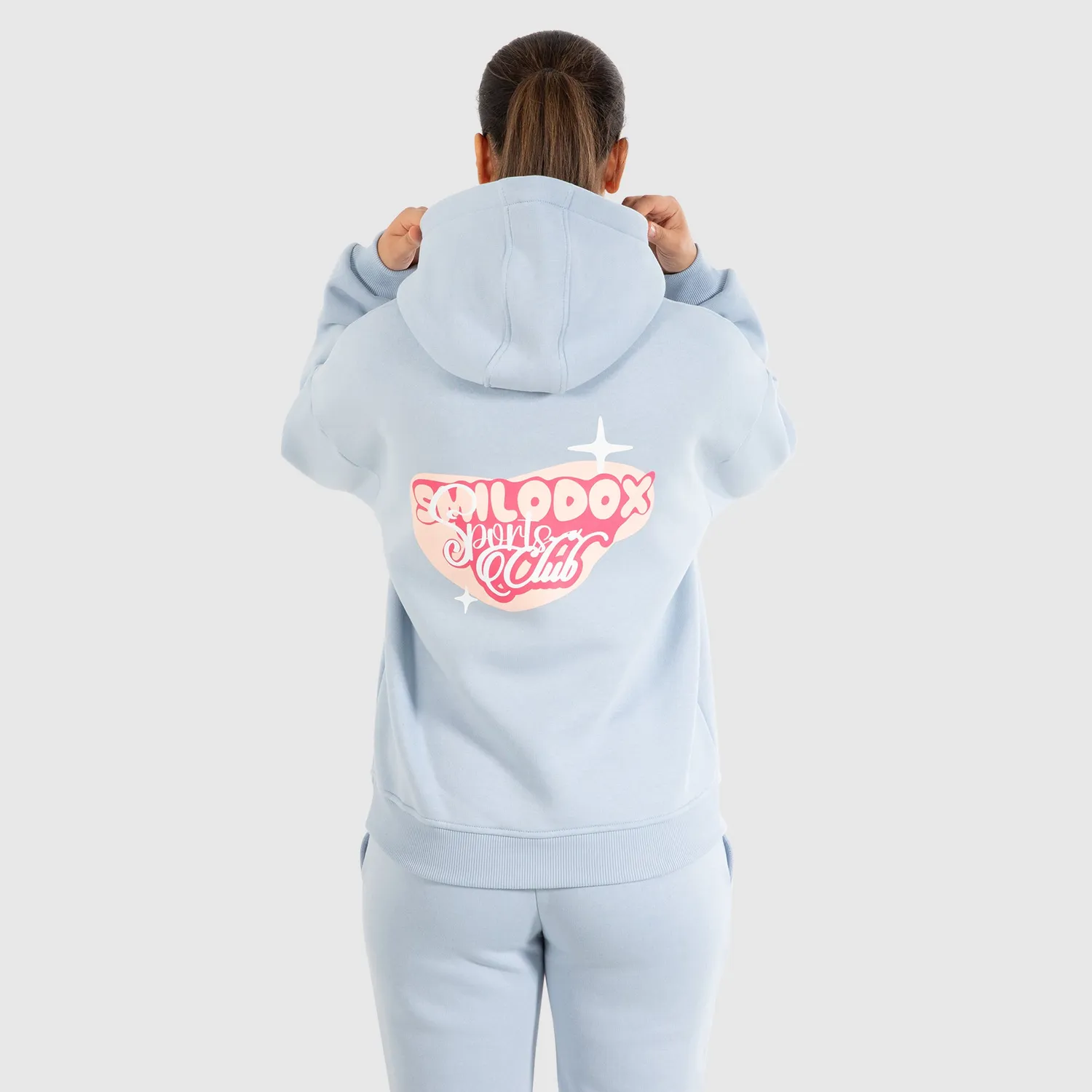 Smilodox Riva Hoodie Damen Schwarz Flauschig Oversize