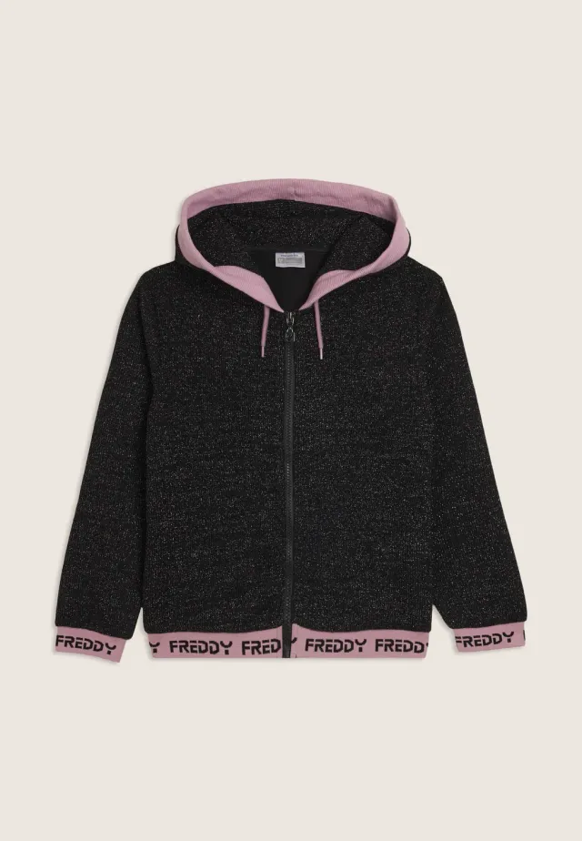 Freddy Junior Hoodie Schwarz Lurex Gr. 4-16 Jahre