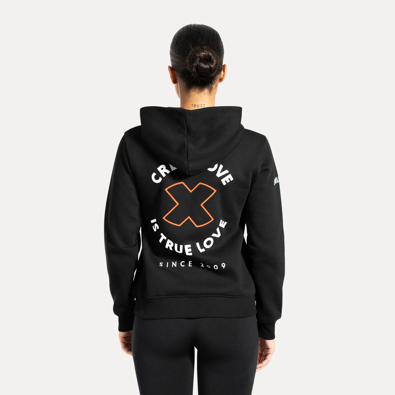Smilodox Winter Zip Hoodie Damen Schwarz Oversize