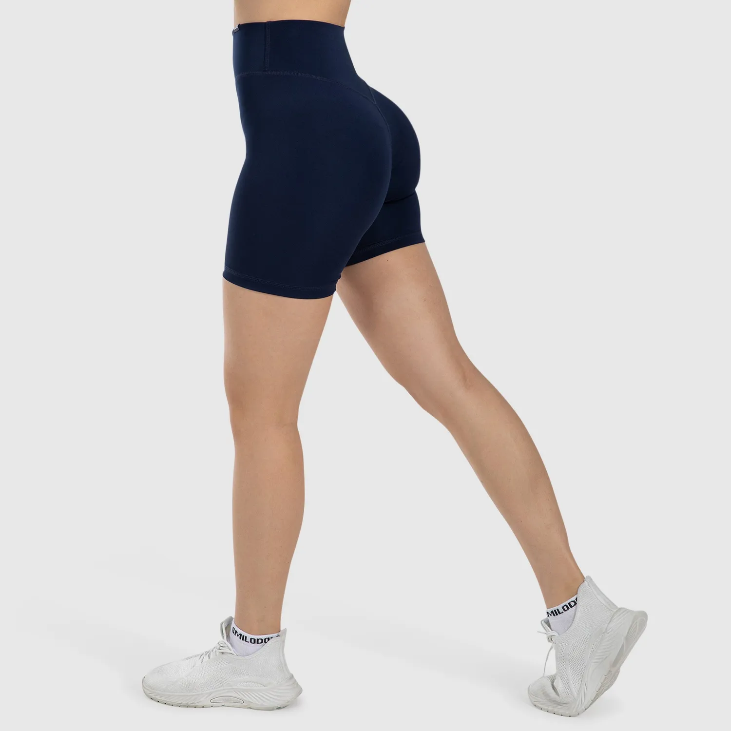 Smilodox Etty Shorts Damen Schwarz High Waist atmungsaktiv