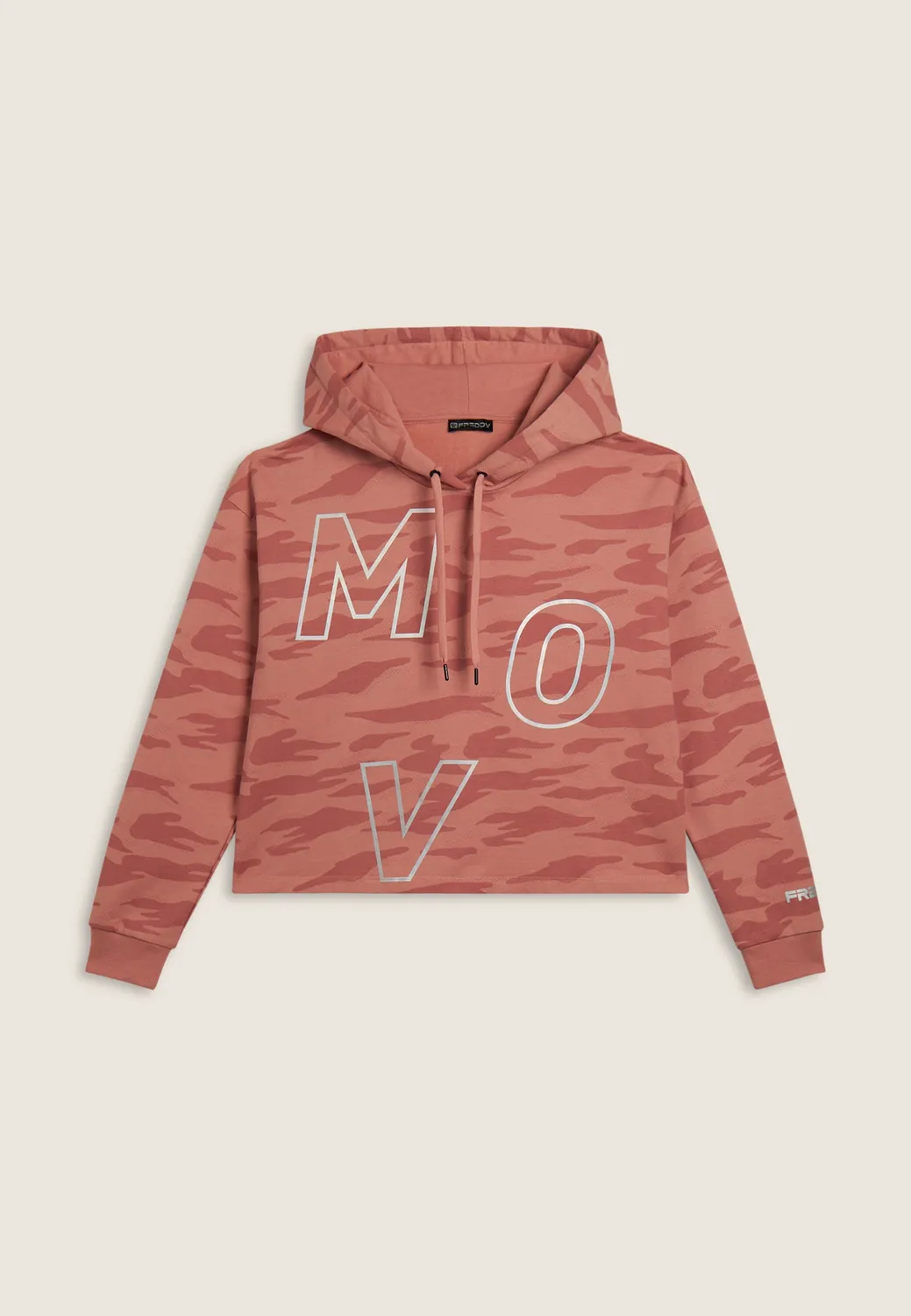 Freddy Cropped Hoodie Damen Camouflage Green kurz MOV