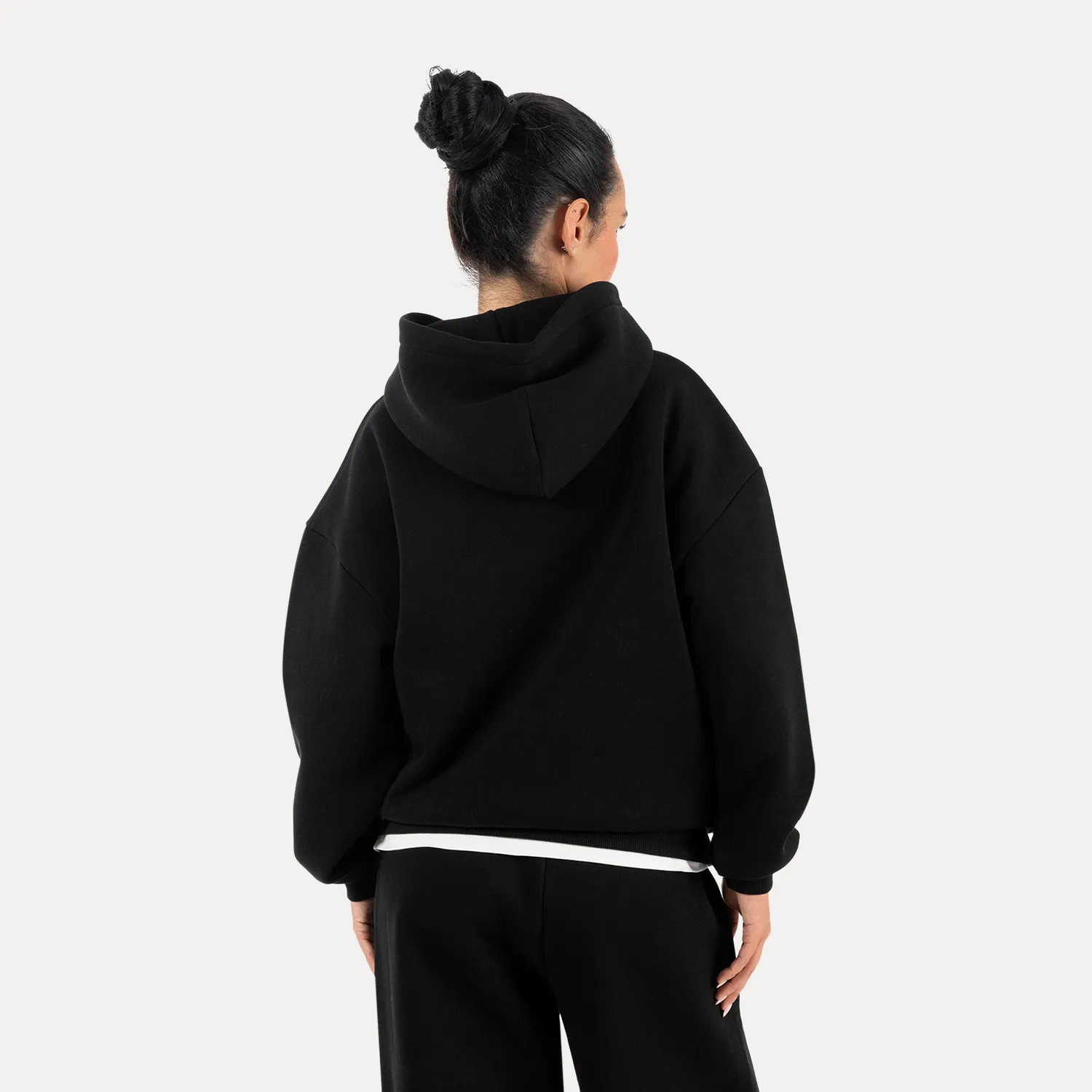 Smilodox Thalea Hoodie Damen Schwarz Kängurutasche