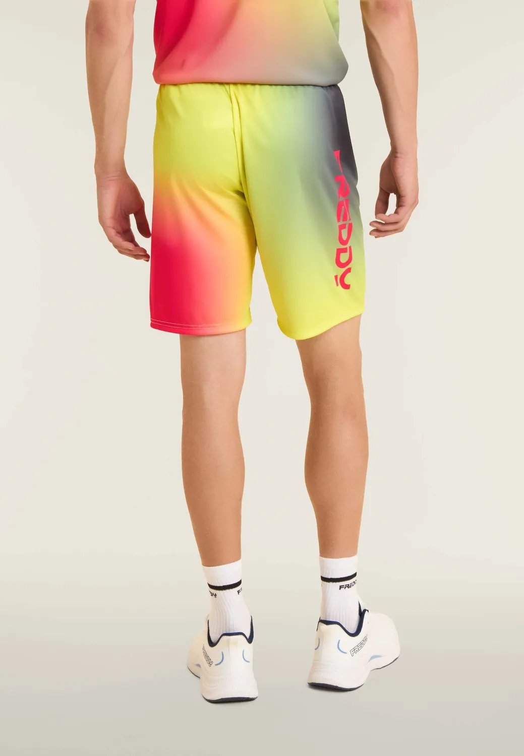 Freddy Beachvolleyball Shorts Herren Polyester Weiß elastisch