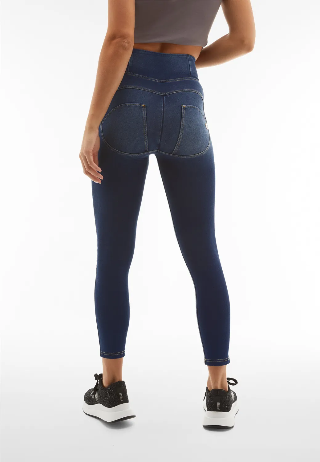 Freddy WR.UP 7/8 Jeggings Jeans Nero hoher Bund