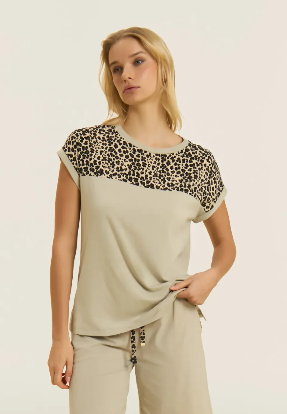 Freddy Animalier T-Shirt Damen Schwarz atmungsaktiv