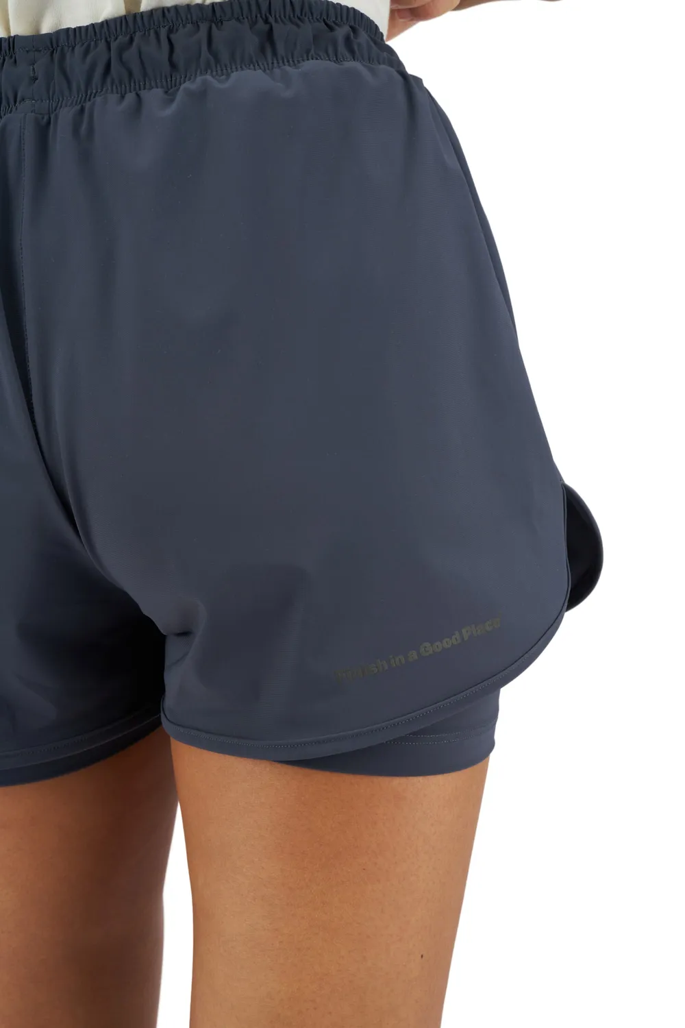 UNNA Flow Shorts 3" W Shorts Blue Grey ECONYL